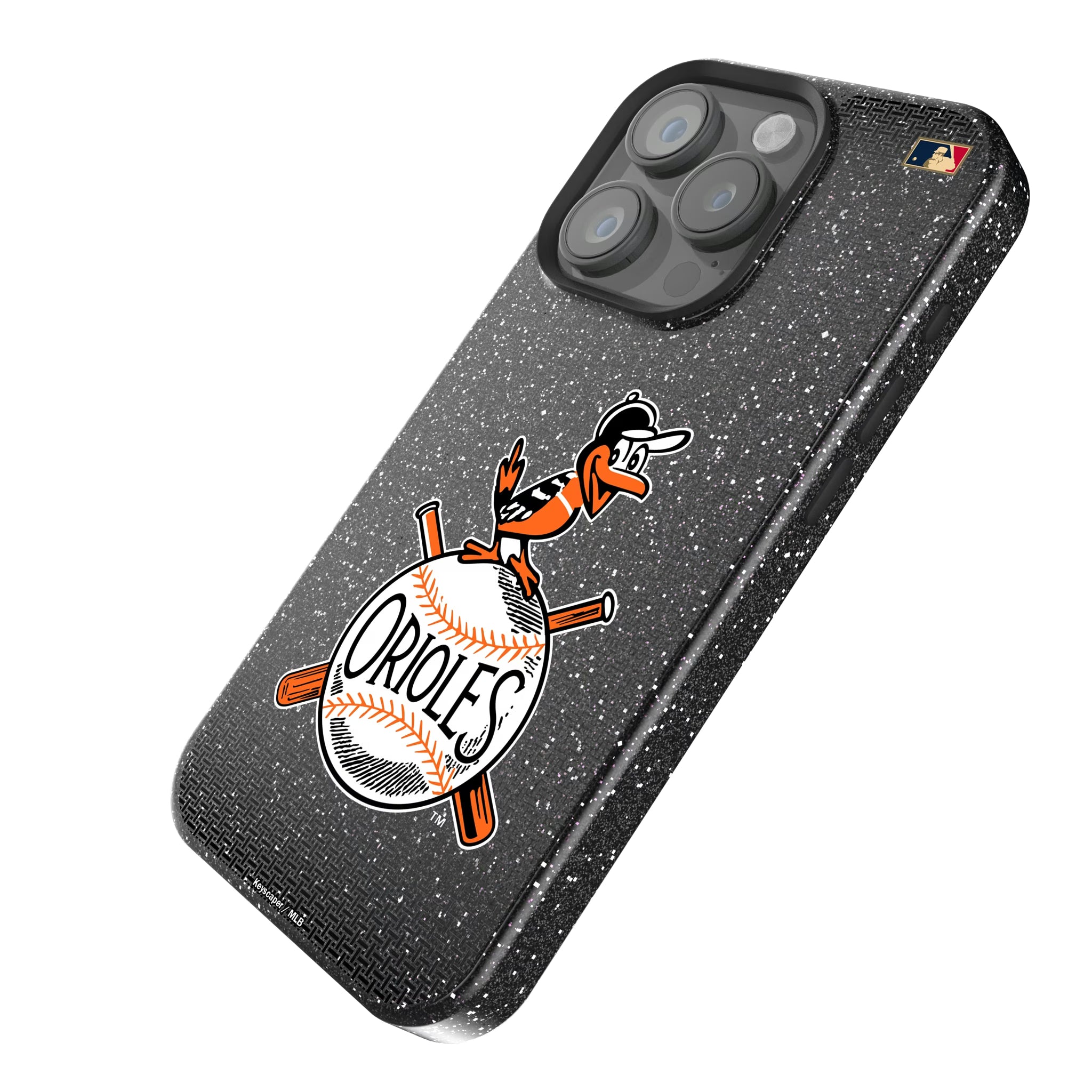 Baltimore Orioles 1954-1963 - Cooperstown Collection Linen iPhone Bling Phone Case for Apple iPhone - Isometric View
