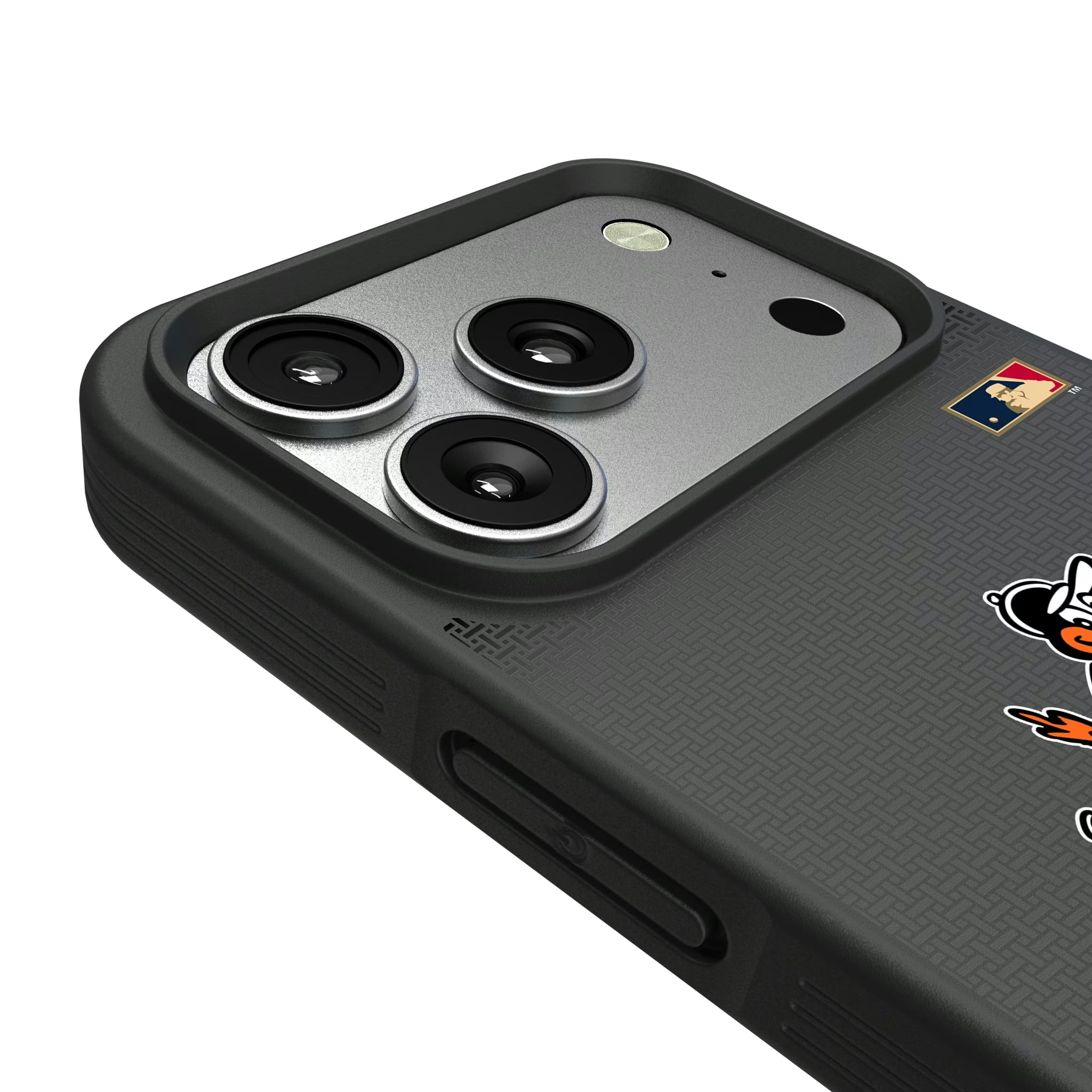 Baltimore Orioles 1954-1963 - Cooperstown Collection Linen iPhone Bump Phone Case for Apple iPhone - Detail#Device_iPhone 17 Pro