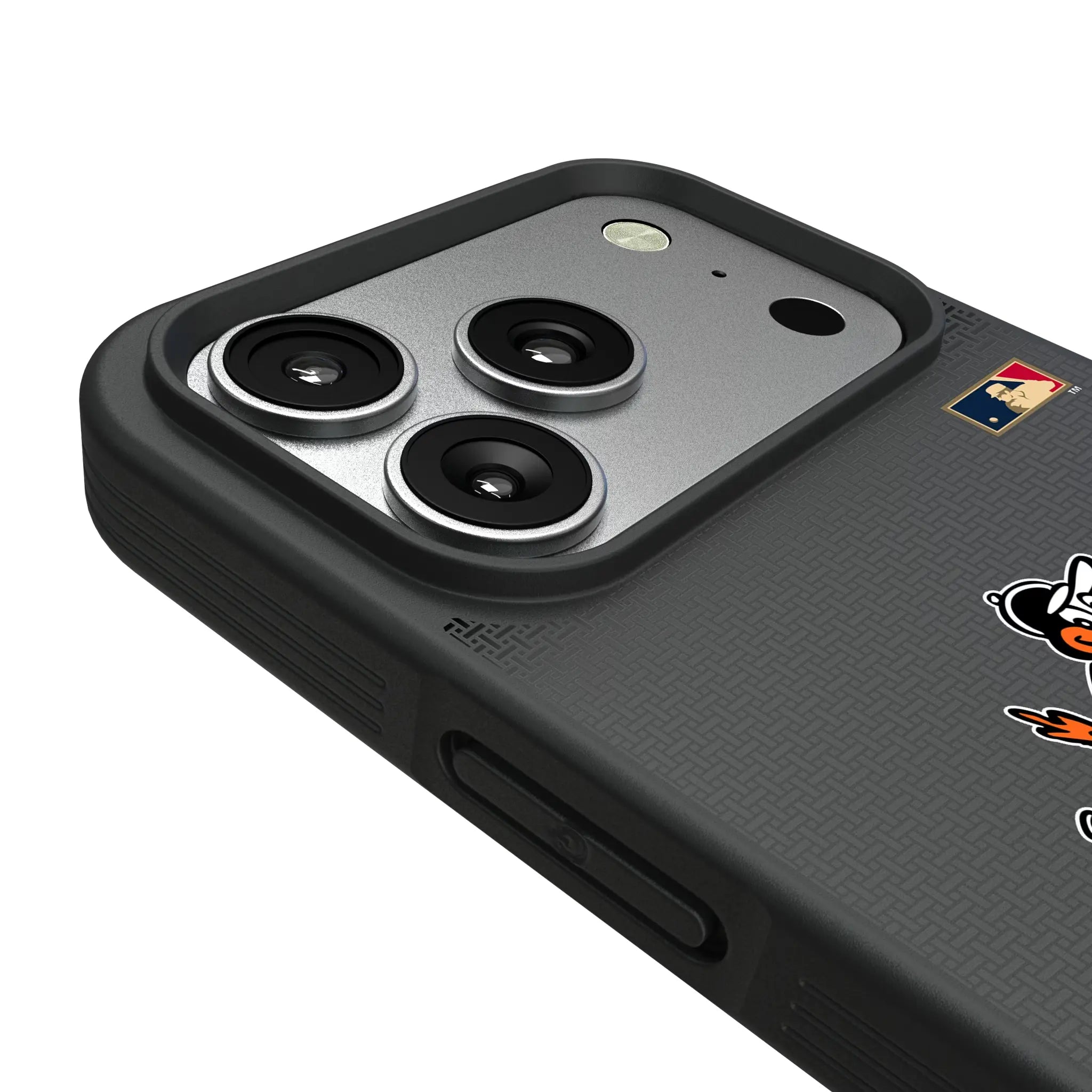 Baltimore Orioles 1954-1963 - Cooperstown Collection Linen iPhone Bump Phone Case for Apple iPhone - Detail#Device_iPhone 17 Pro