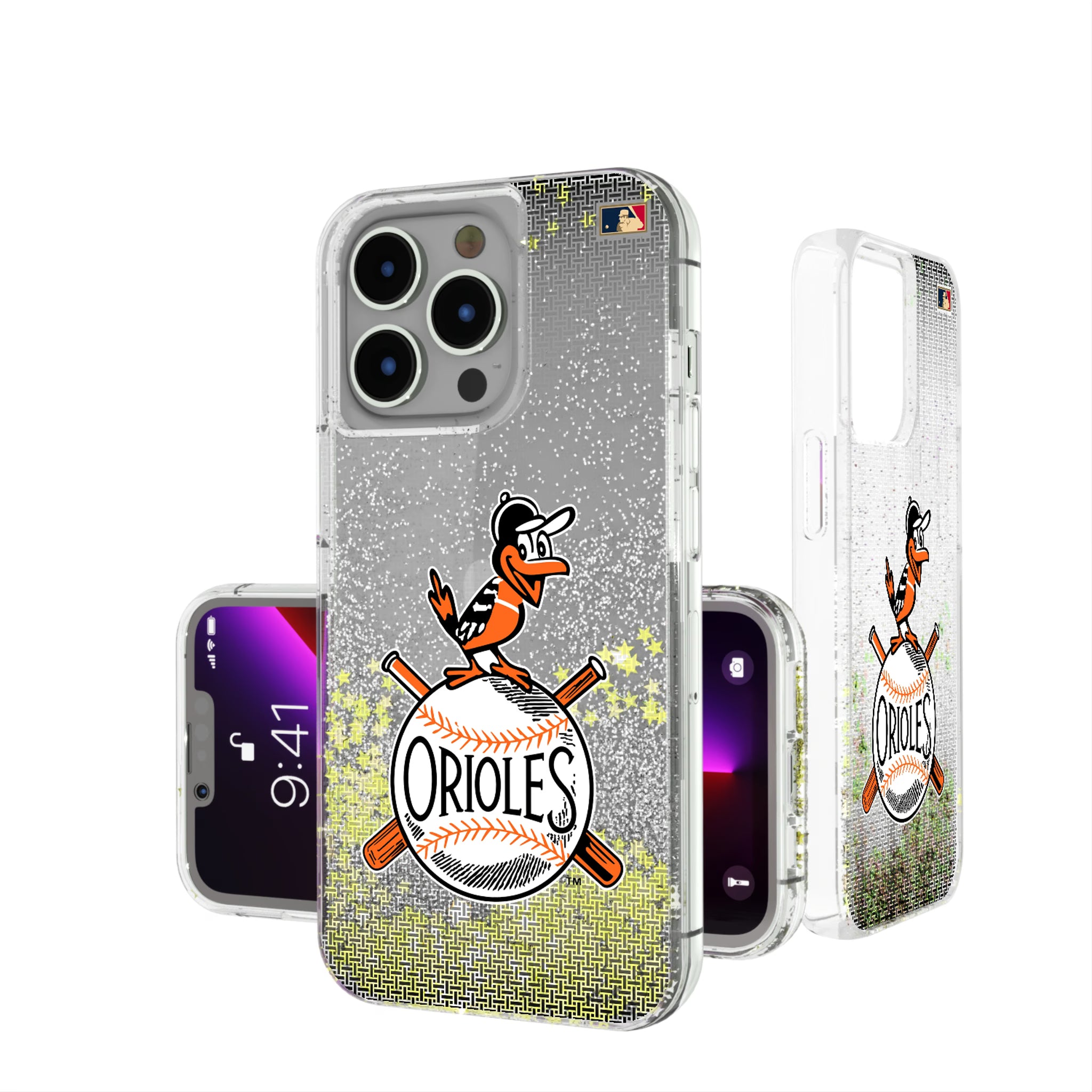 Baltimore Orioles 1954-1963 - Cooperstown Collection Linen iPhone Glitter Phone Case for Apple iPhone