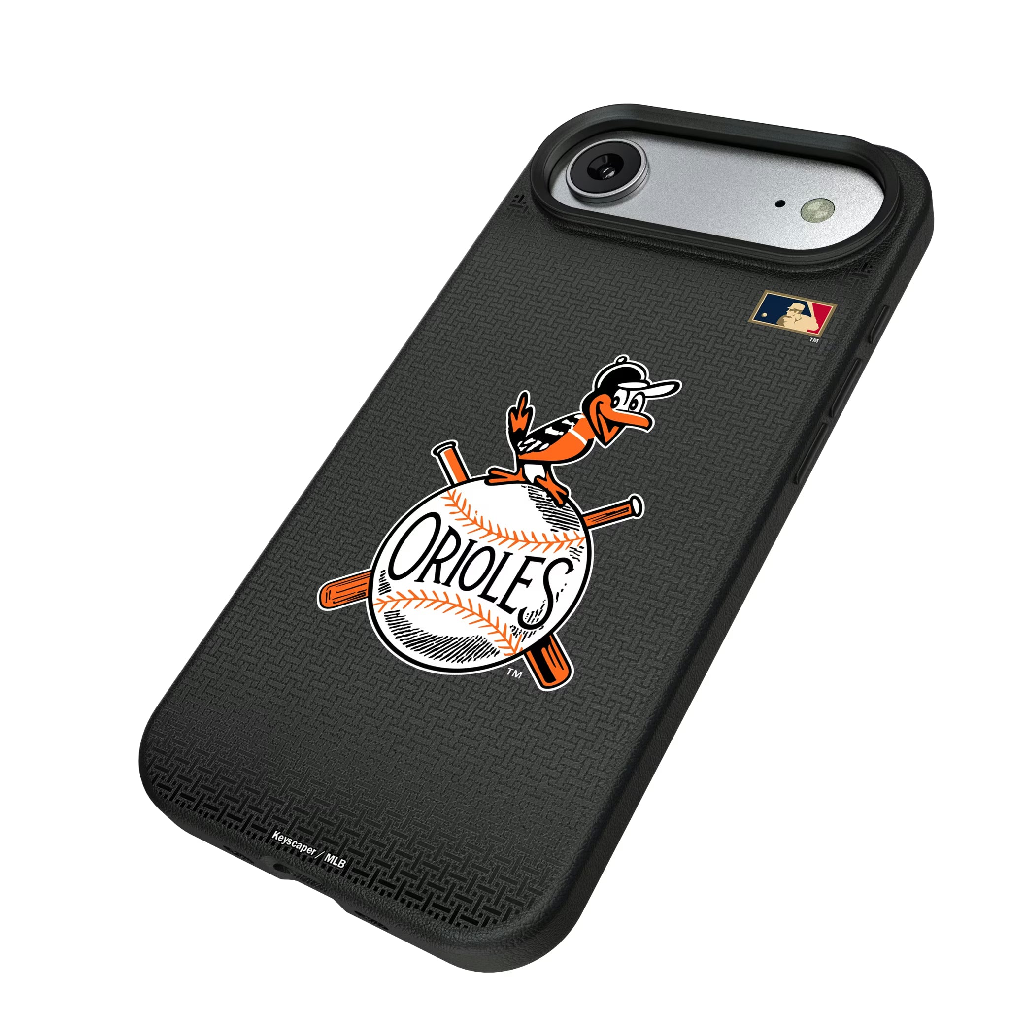 Baltimore Orioles 1954-1963 - Cooperstown Collection Linen iPhone MagSafe Compatible Phone Case for Apple iPhone - Isometric View#Device_iPhone Air
