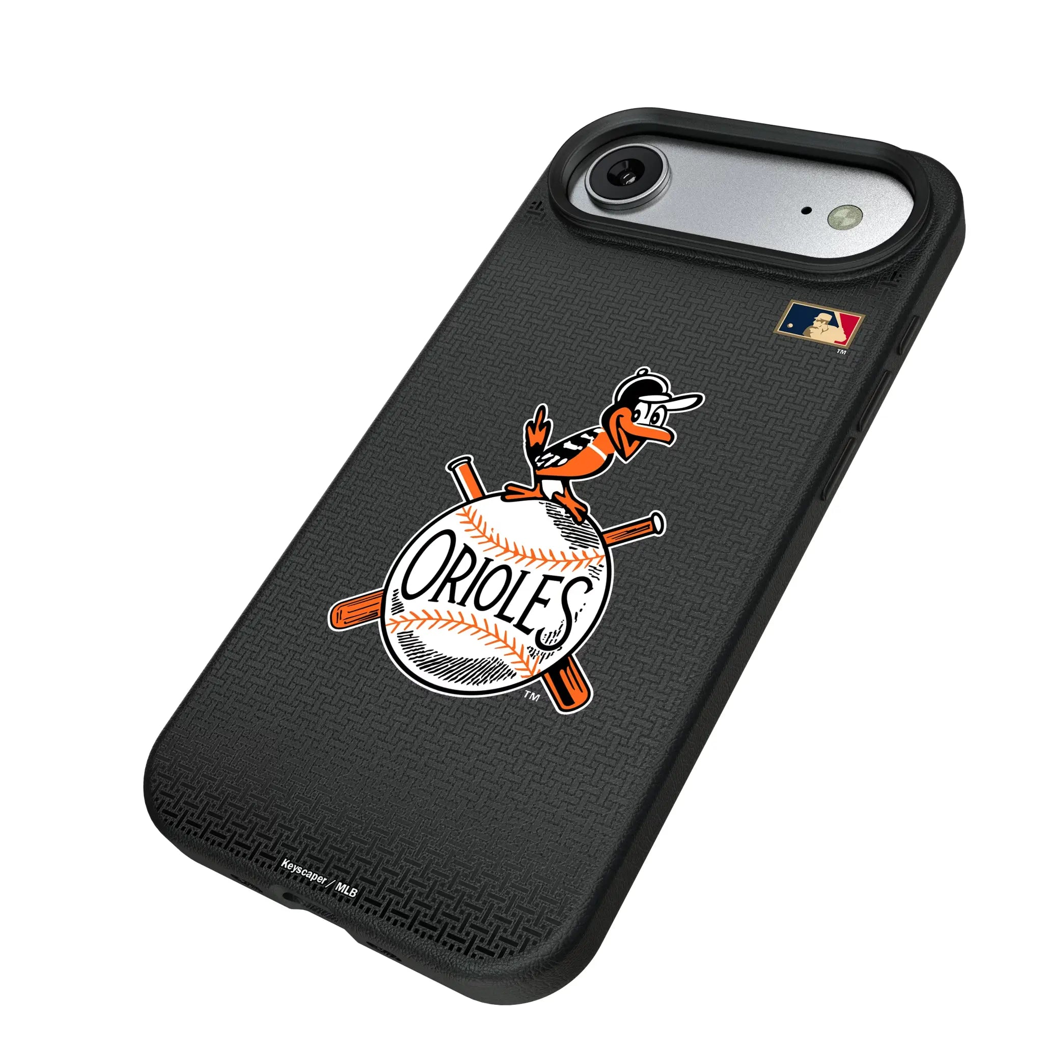 Baltimore Orioles 1954-1963 - Cooperstown Collection Linen iPhone MagSafe Compatible Phone Case for Apple iPhone - Isometric View#Device_iPhone Air