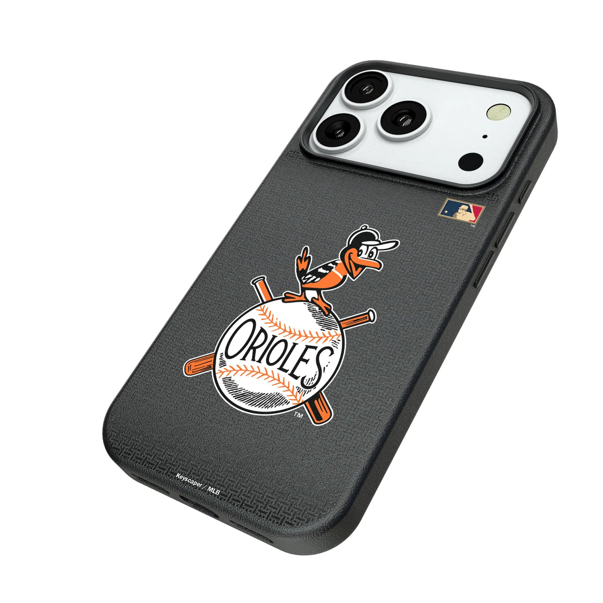 Baltimore Orioles 1954-1963 - Cooperstown Collection Linen iPhone MagSafe Compatible Phone Case for Apple iPhone - Isometric View#Device_iPhone 18 Pro