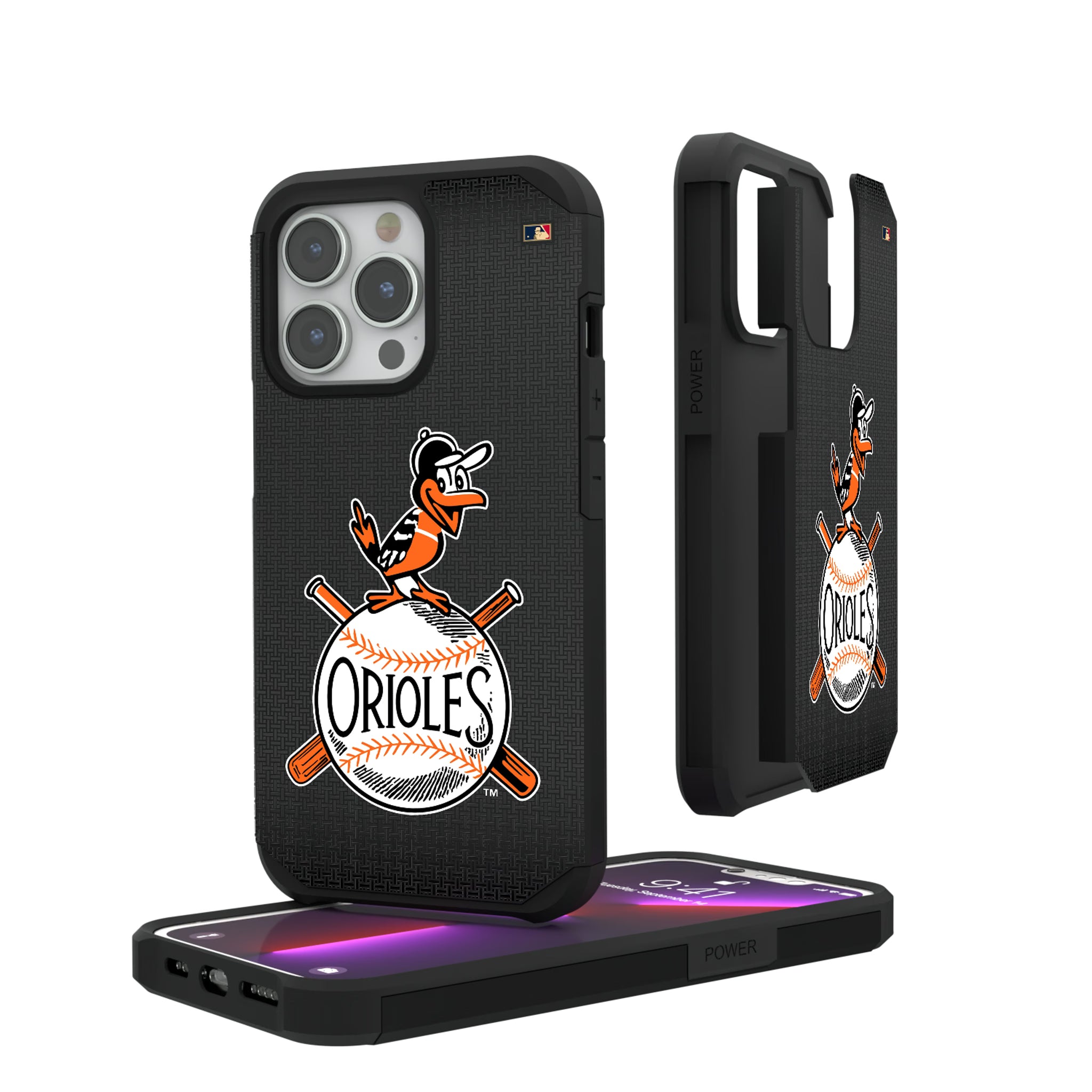 Baltimore Orioles 1954-1963 - Cooperstown Collection Linen iPhone Rugged Phone Case for Apple iPhone#Device_iPhone 13 Pro