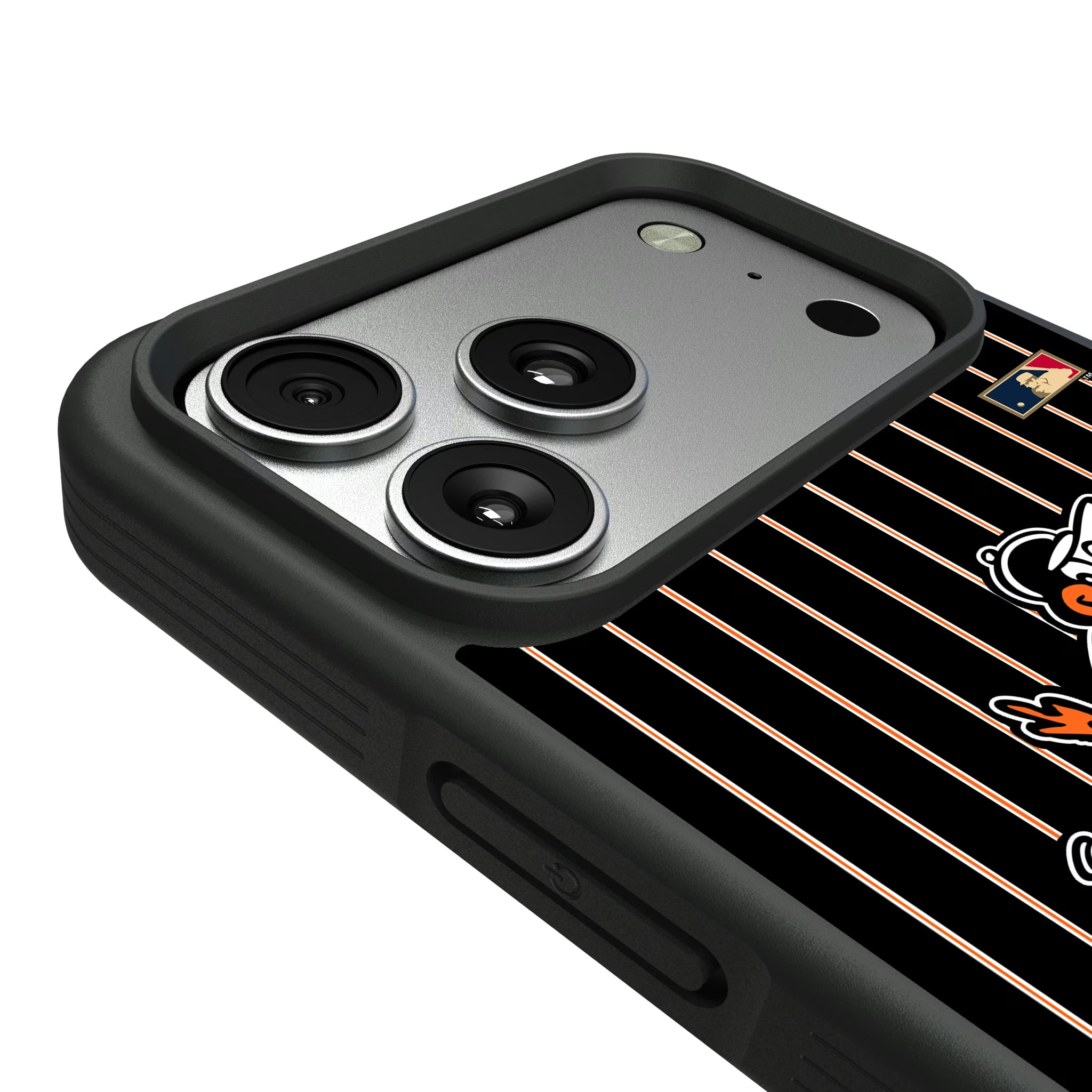 Baltimore Orioles 1954-1963 - Cooperstown Collection Pinstripe iPhone Bump Phone Case for Apple iPhone - Detail#Device_iPhone 17 Pro Max