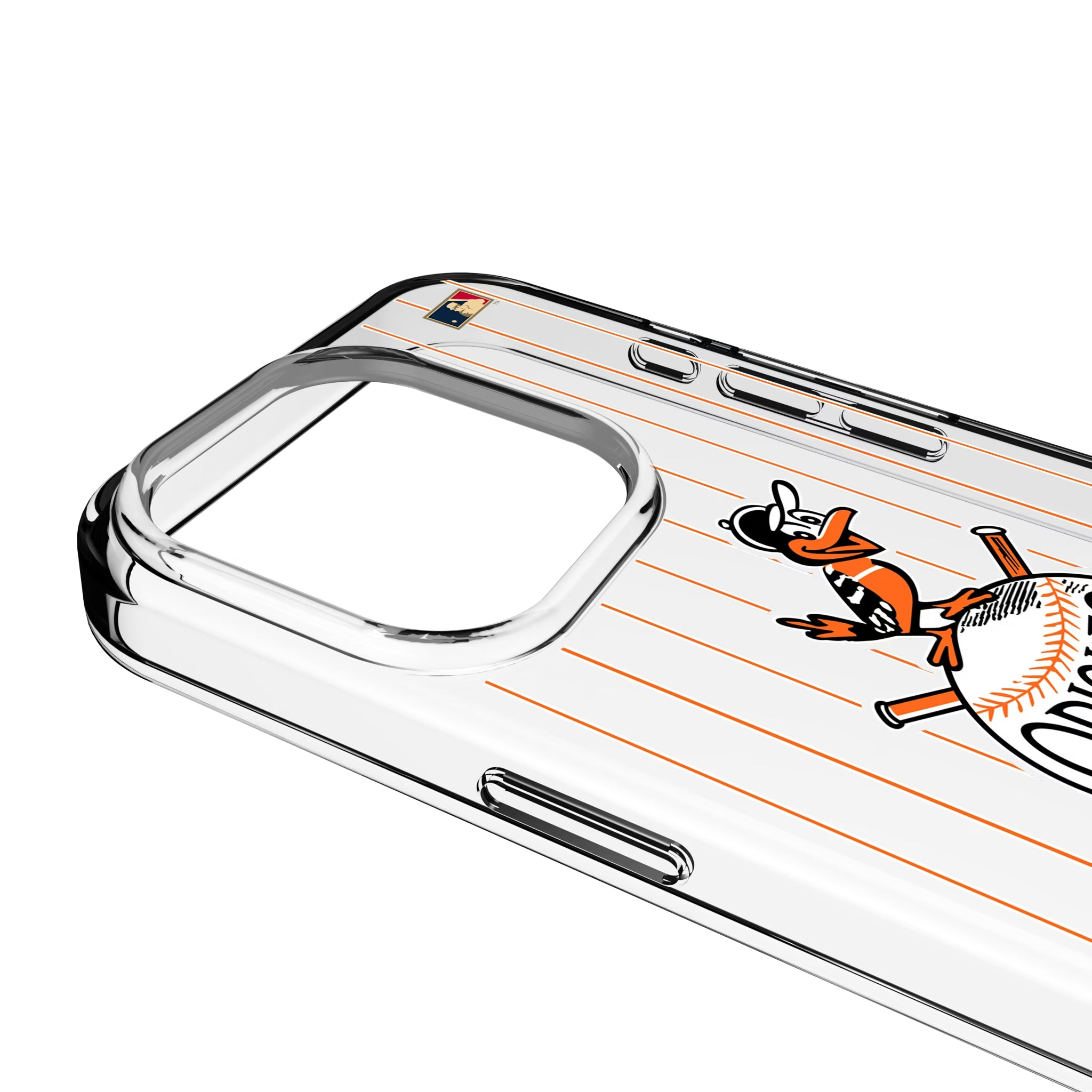 Baltimore Orioles 1954-1963 - Cooperstown Collection Pinstripe iPhone Clear Phone Case for Apple iPhone - Detail