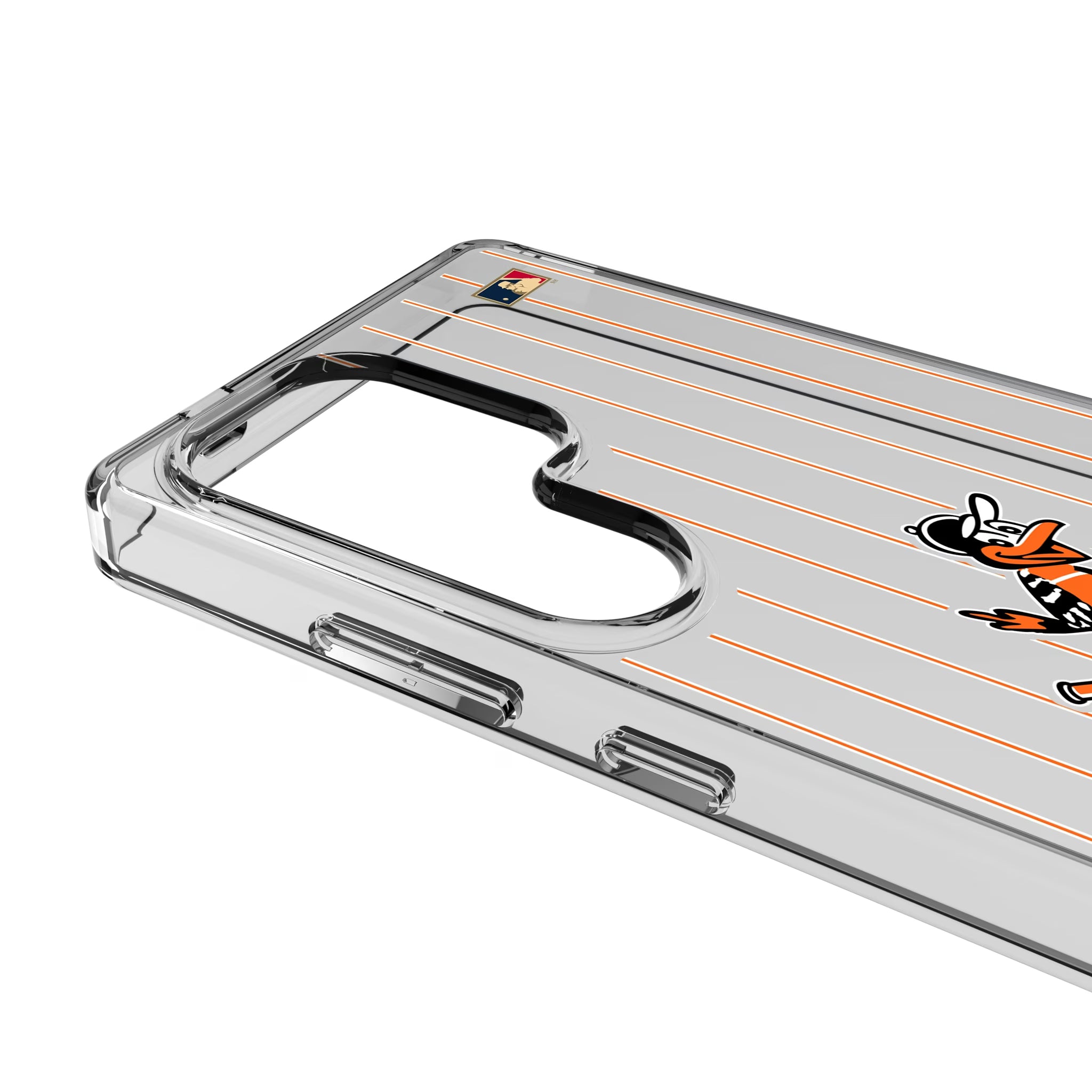 Baltimore Orioles 1954-1963 - Cooperstown Collection Pinstripe Galaxy Clear Phone Case for Samsung Galaxy - Detail