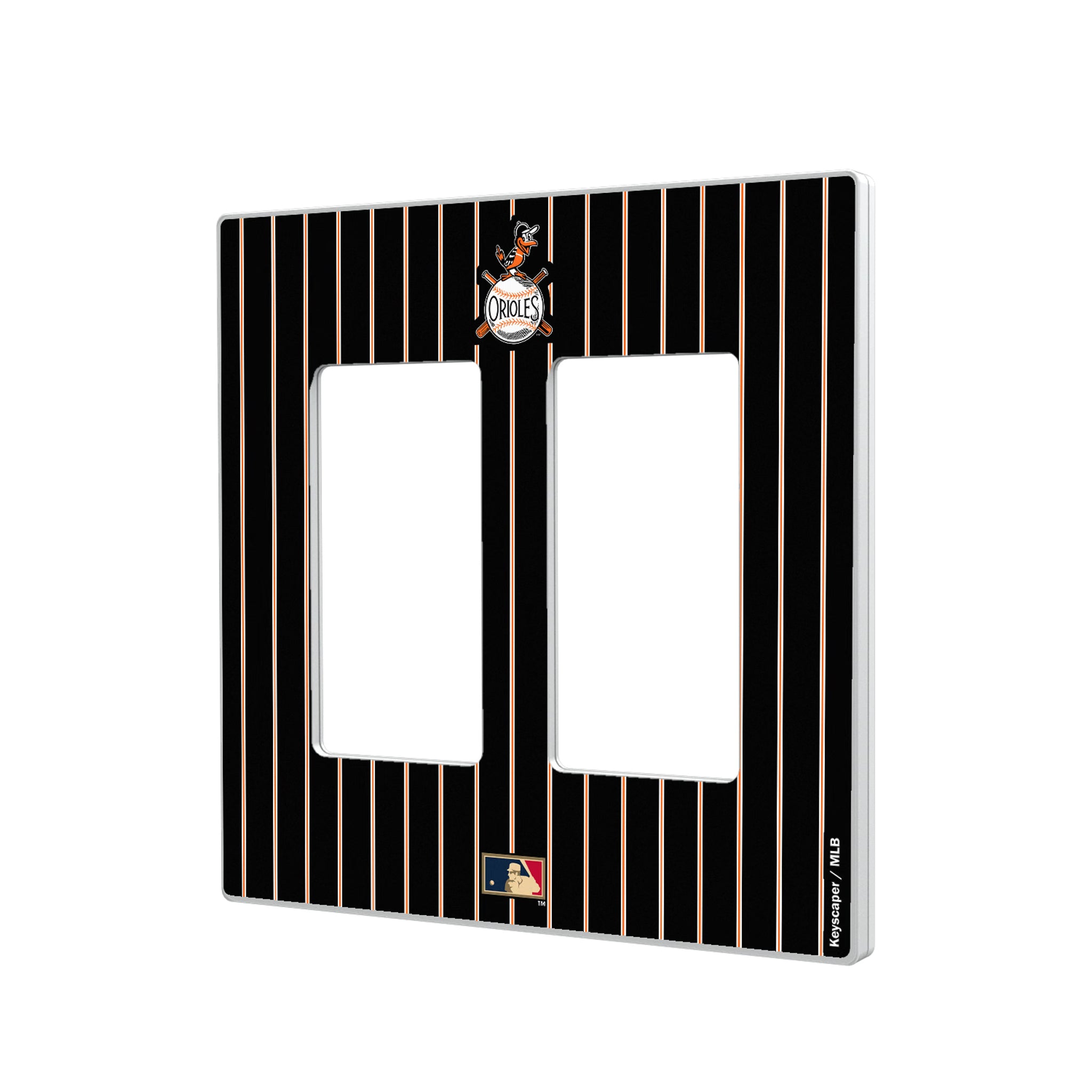 Baltimore Orioles 1954-1963 - Cooperstown Collection Pinstripe Hidden-Screw Light Switch Plate#Style_Double Rocker
