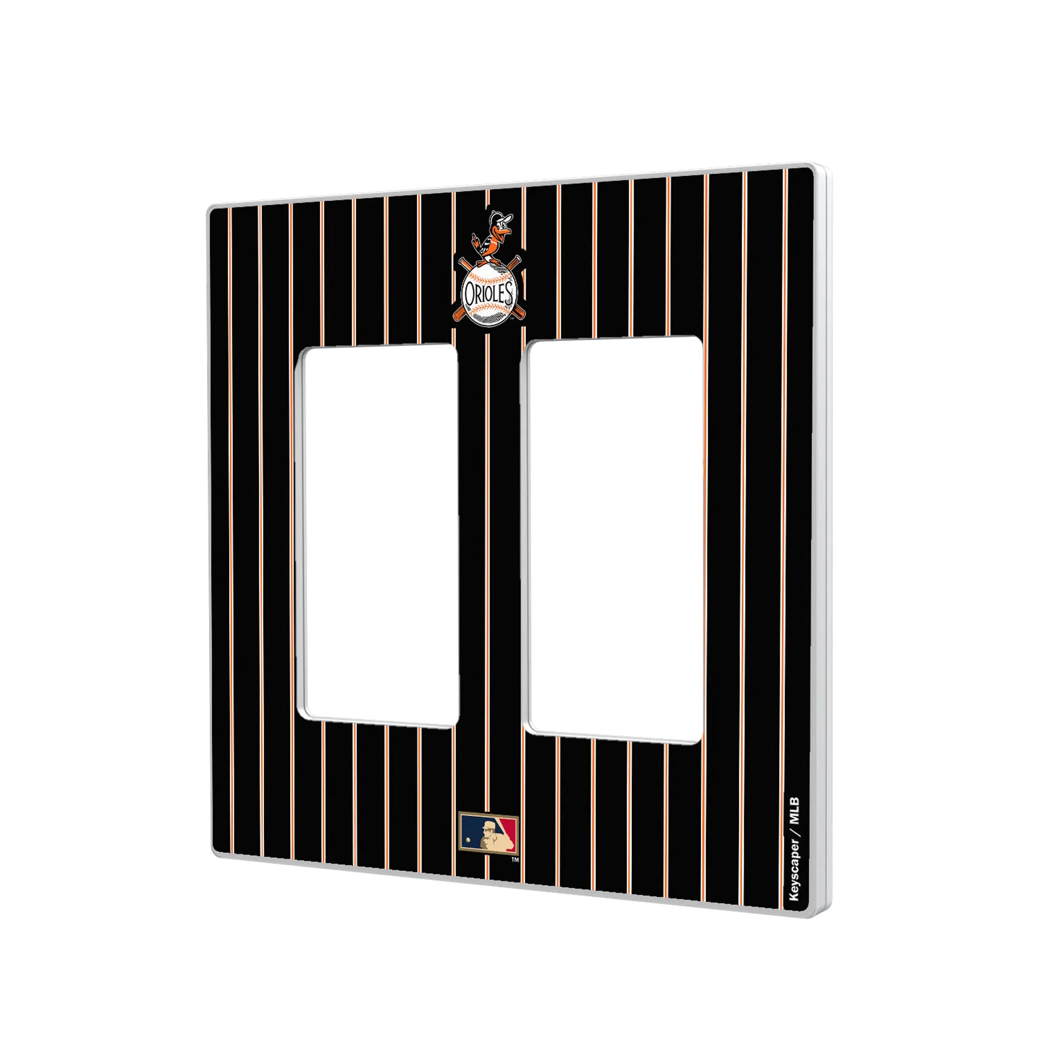 Baltimore Orioles 1954-1963 - Cooperstown Collection Pinstripe Hidden-Screw Light Switch Plate#Style_Double Rocker