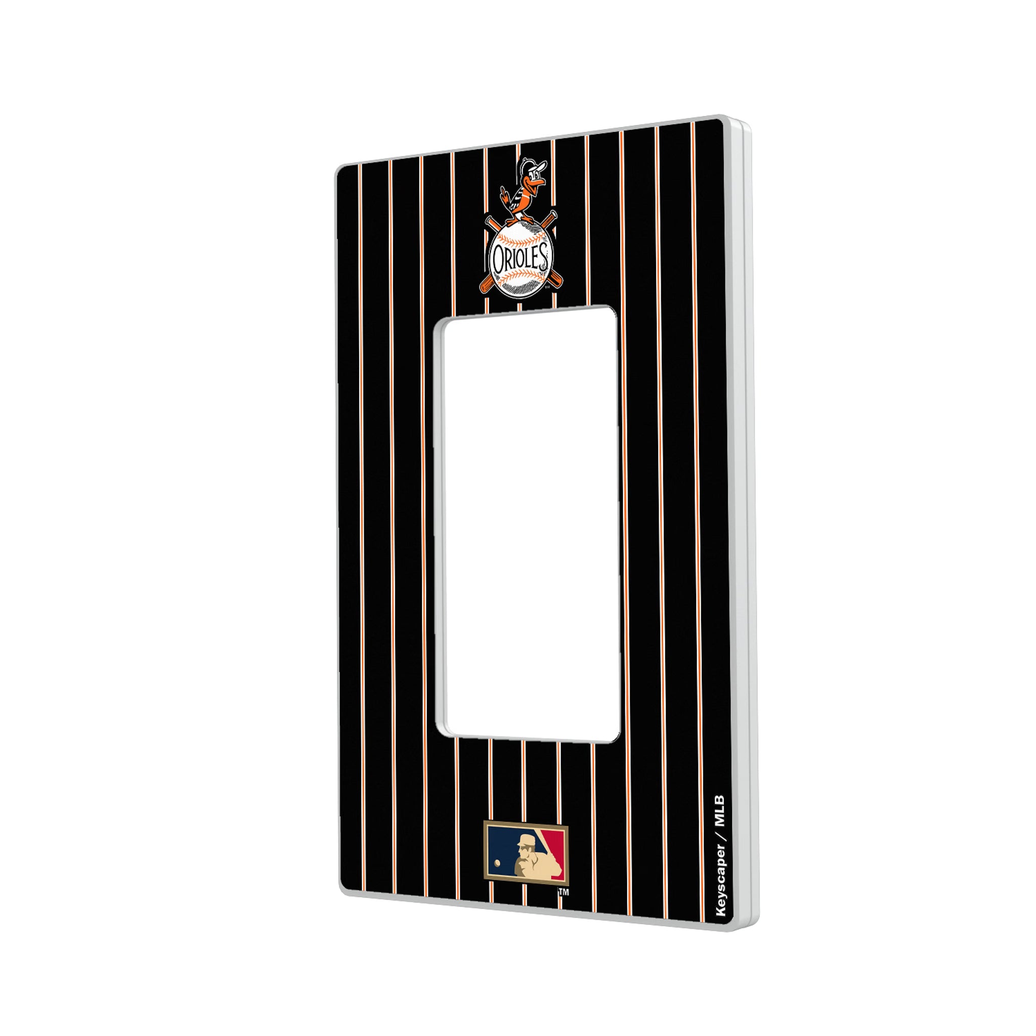 Baltimore Orioles 1954-1963 - Cooperstown Collection Pinstripe Hidden-Screw Light Switch Plate#Style_Single Rocker