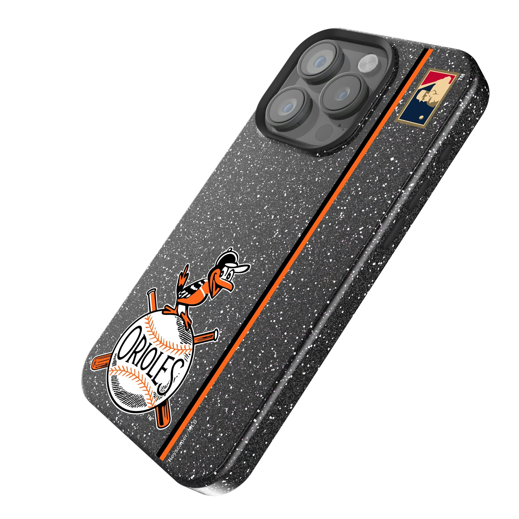 Baltimore Orioles 1954-1963 - Cooperstown Collection Sidebar iPhone Bling Phone Case for Apple iPhone - Isometric View