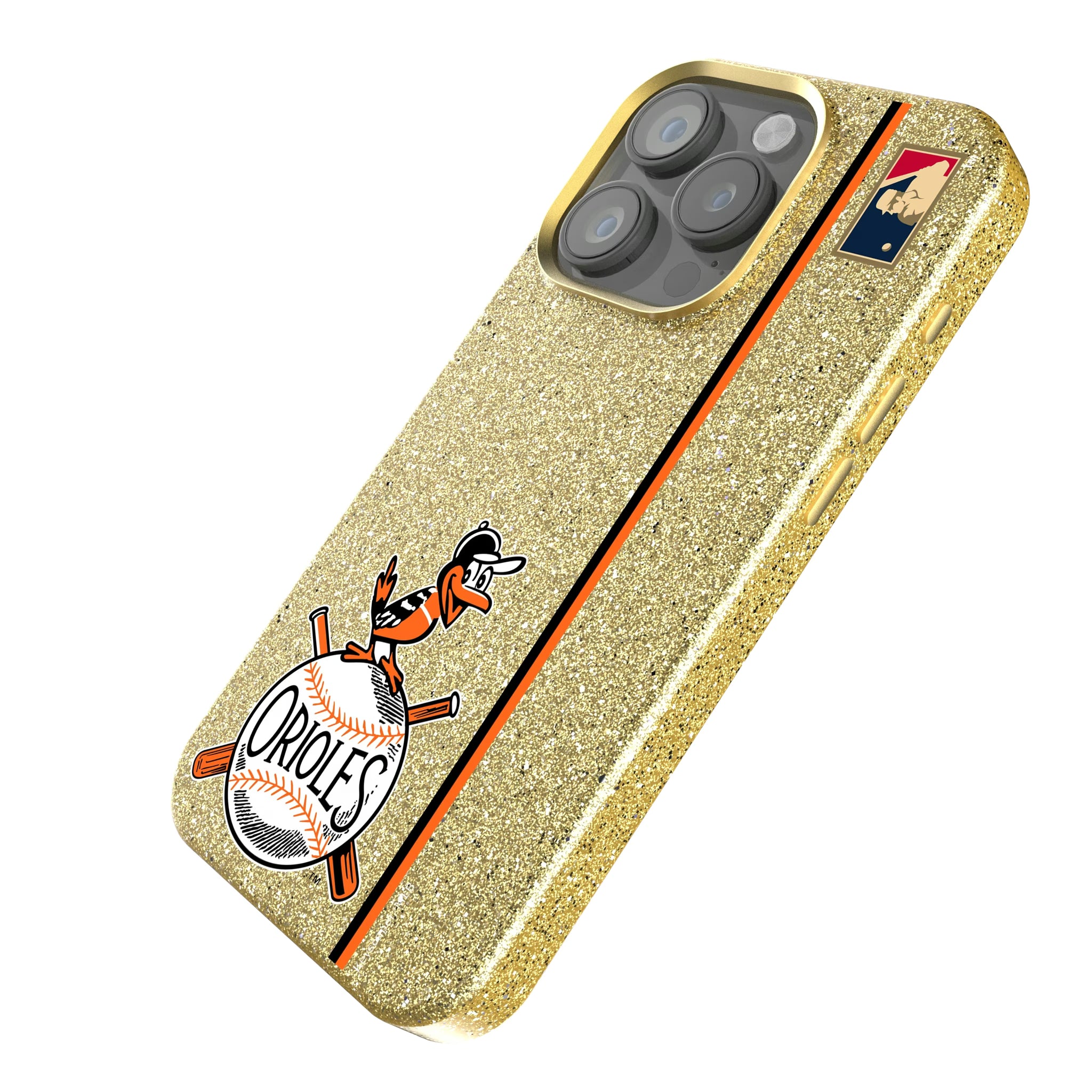 Baltimore Orioles 1954-1963 - Cooperstown Collection Sidebar iPhone Bling Phone Case for Apple iPhone - Isometric View