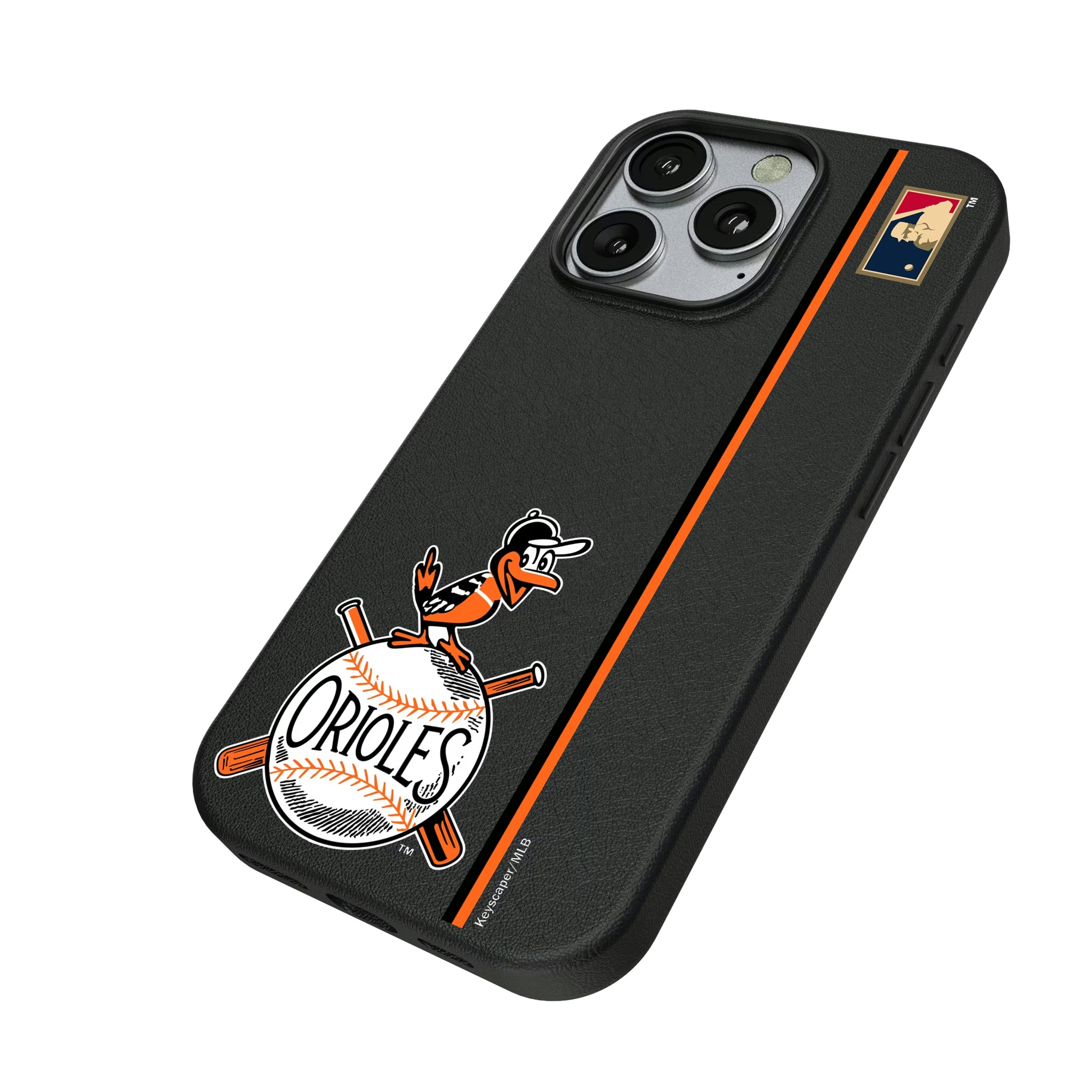 Baltimore Orioles 1954-1963 - Cooperstown Collection Sidebar iPhone MagSafe Compatible Phone Case for Apple iPhone - Isometric View