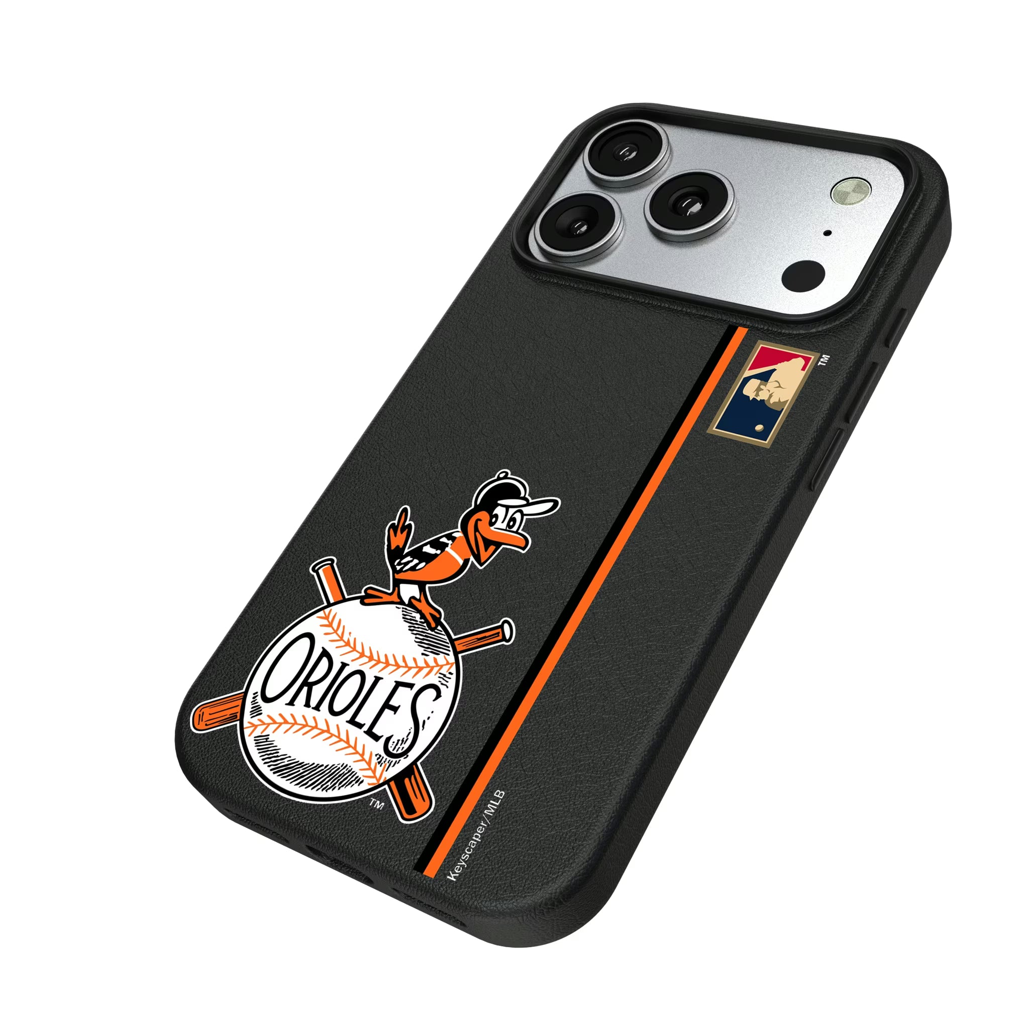 Baltimore Orioles 1954-1963 - Cooperstown Collection Sidebar iPhone MagSafe Compatible Phone Case for Apple iPhone - Isometric View#Device_iPhone 17 Pro