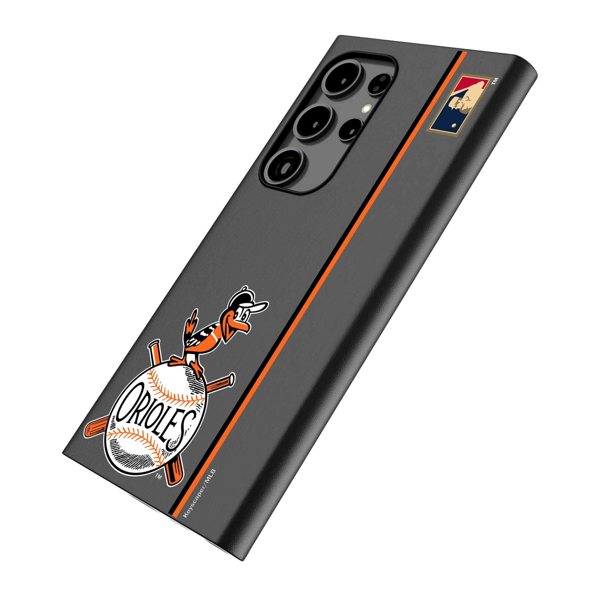Baltimore Orioles 1954-1963 - Cooperstown Collection Sidebar Galaxy MagSafe Compatible Phone Case for Samsung Galaxy - Isometric View