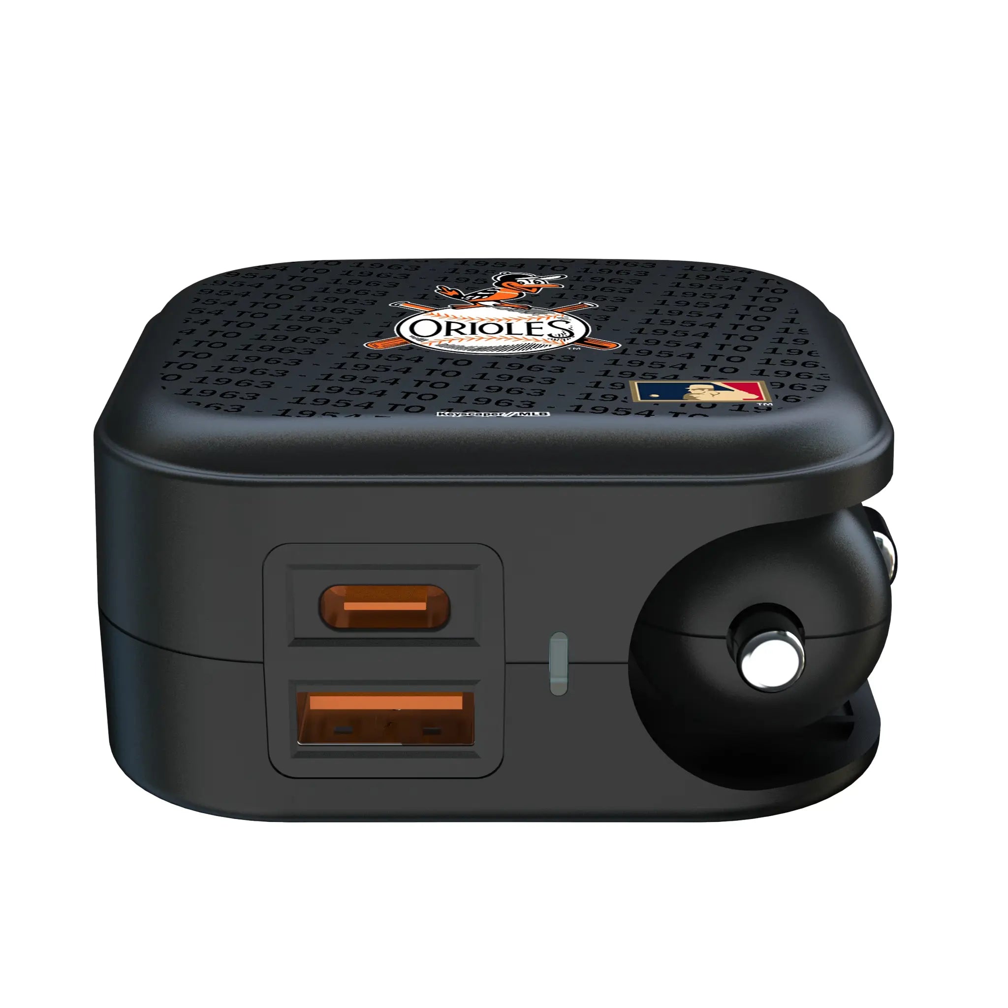 Baltimore Orioles 1954-1963 - Cooperstown Collection Text Backdrop 2 in 1 USB A/C Charger
