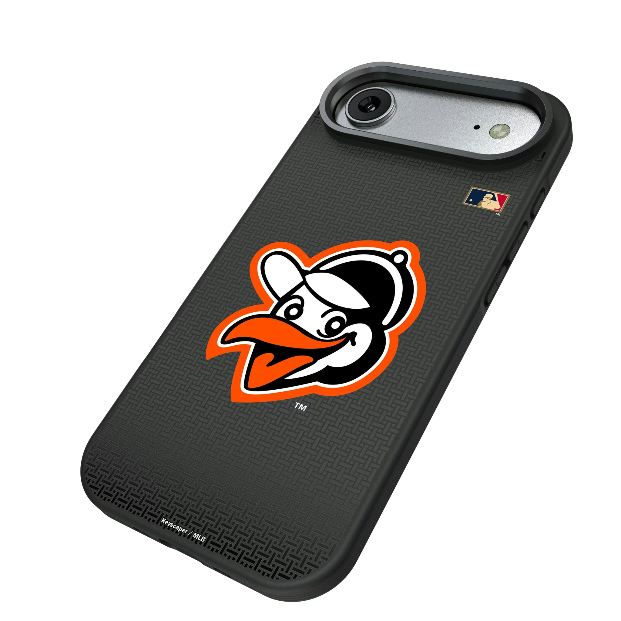 Baltimore Orioles 1955 - Cooperstown Collection Linen iPhone Bump Phone Case for Apple iPhone - Isometric View#Device_iPhone Air