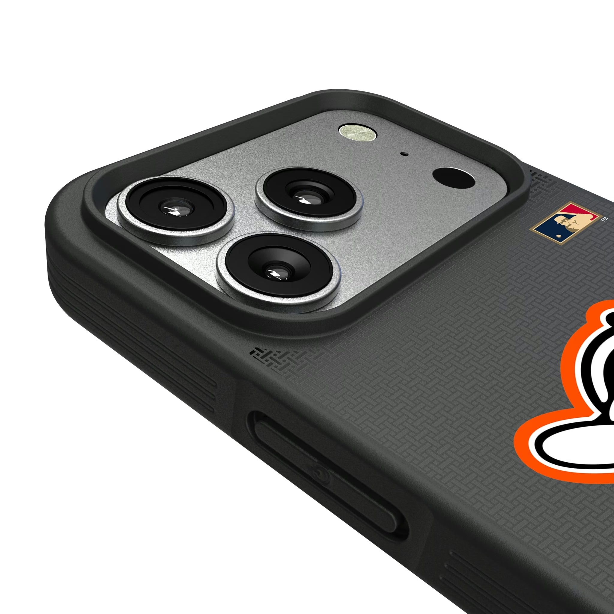 Baltimore Orioles 1955 - Cooperstown Collection Linen iPhone Bump Phone Case for Apple iPhone - Detail#Device_iPhone 17 Pro