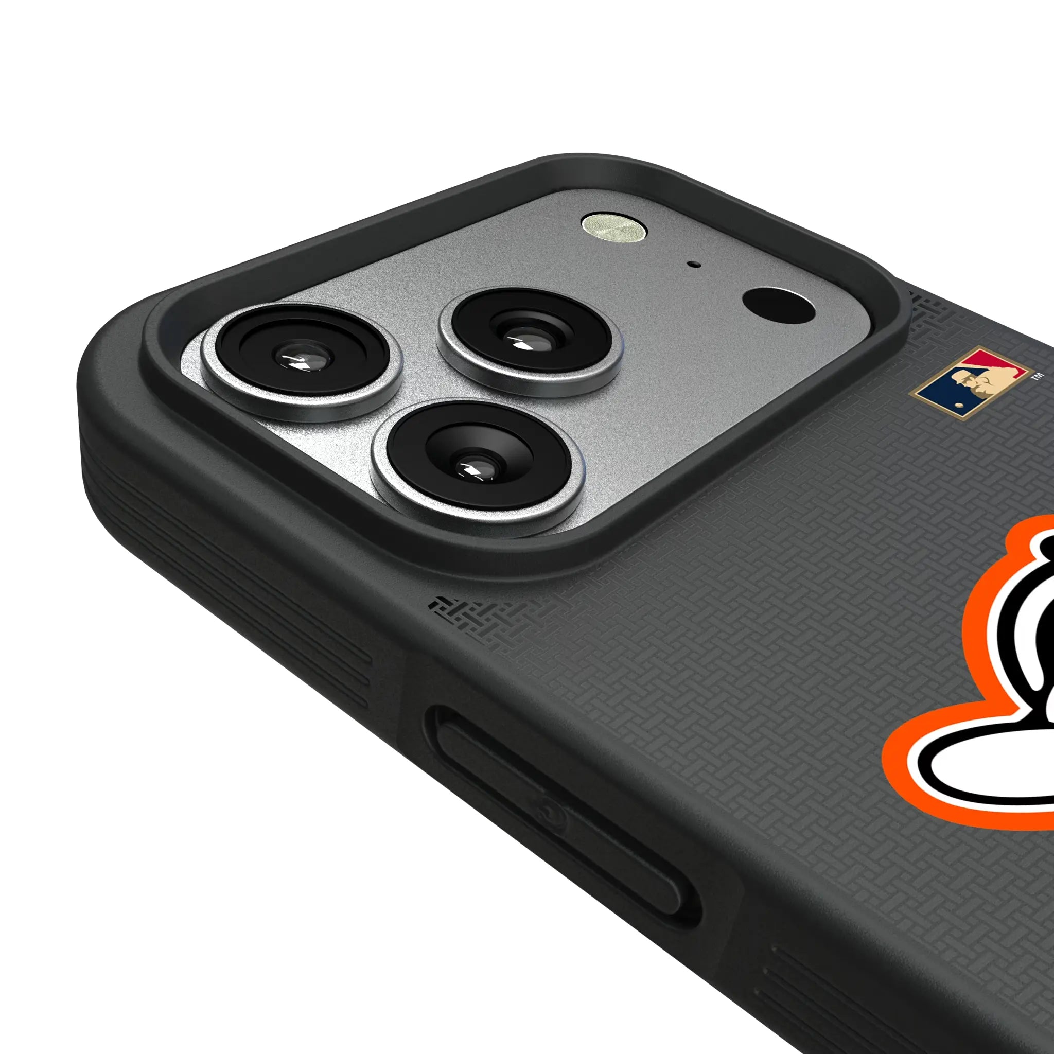 Baltimore Orioles 1955 - Cooperstown Collection Linen iPhone Bump Phone Case for Apple iPhone - Detail#Device_iPhone 17 Pro