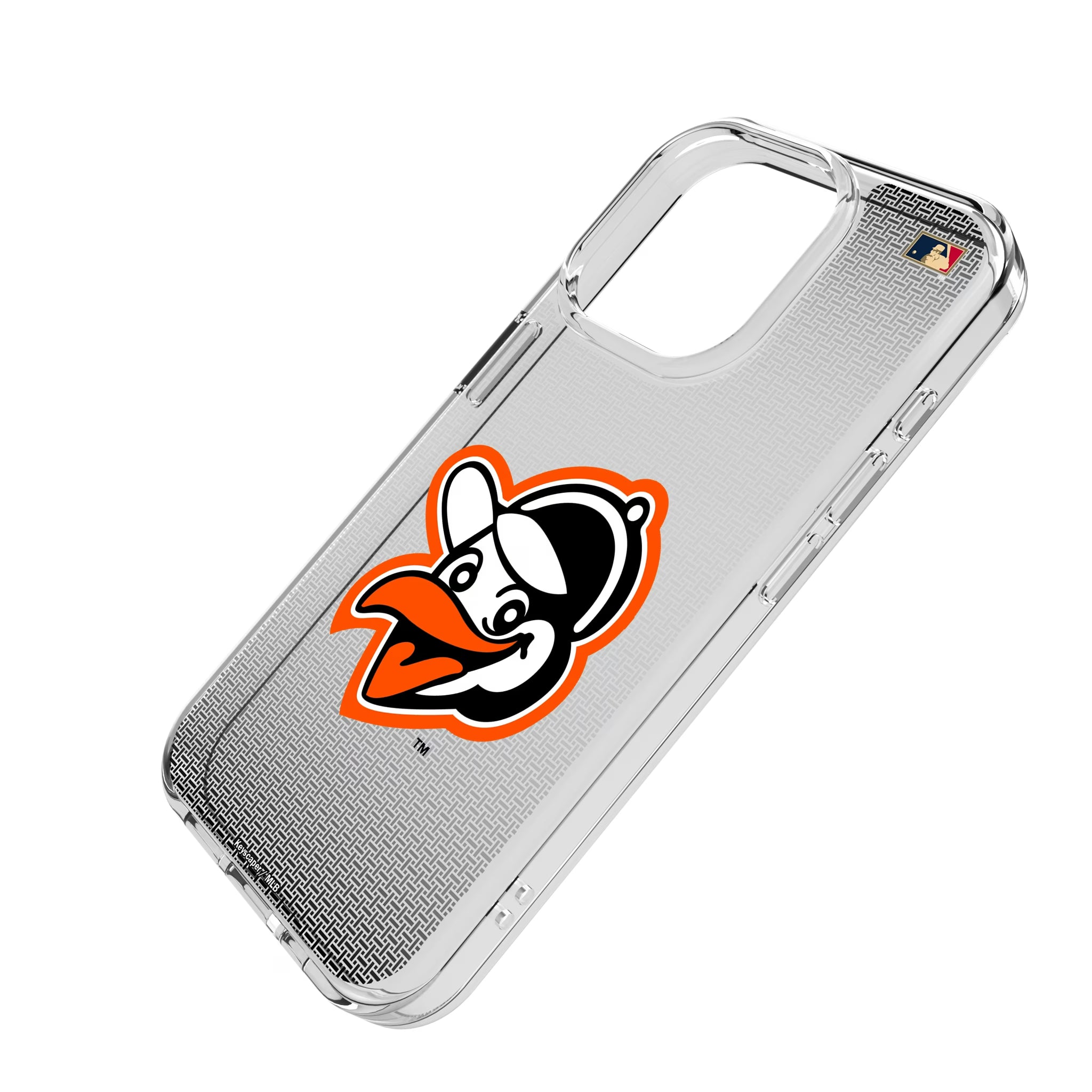 Baltimore Orioles 1955 - Cooperstown Collection Linen iPhone Clear Phone Case for Apple iPhone - Isometric View
