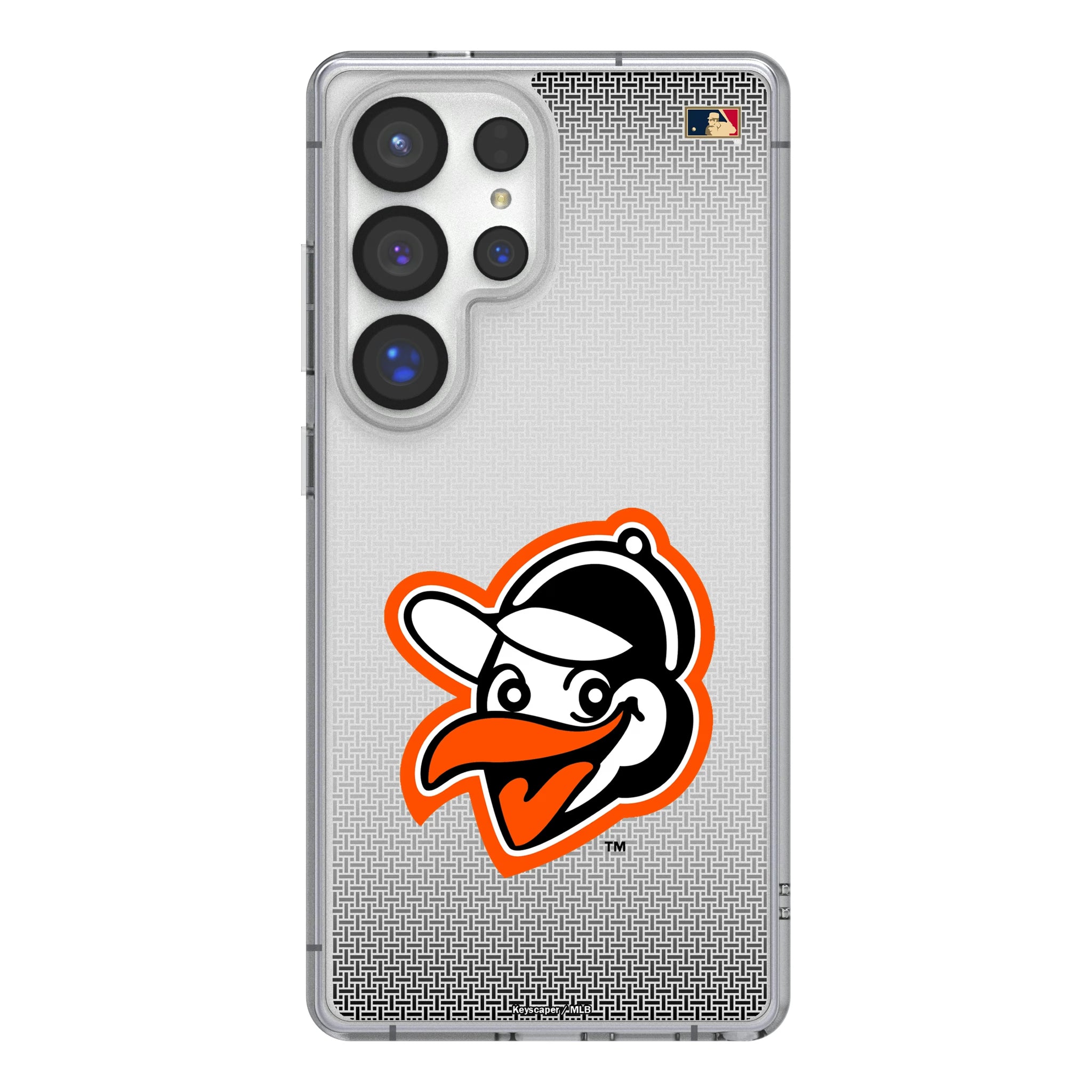 Baltimore Orioles 1955 - Cooperstown Collection Linen Galaxy Clear Phone Case for Samsung Galaxy
