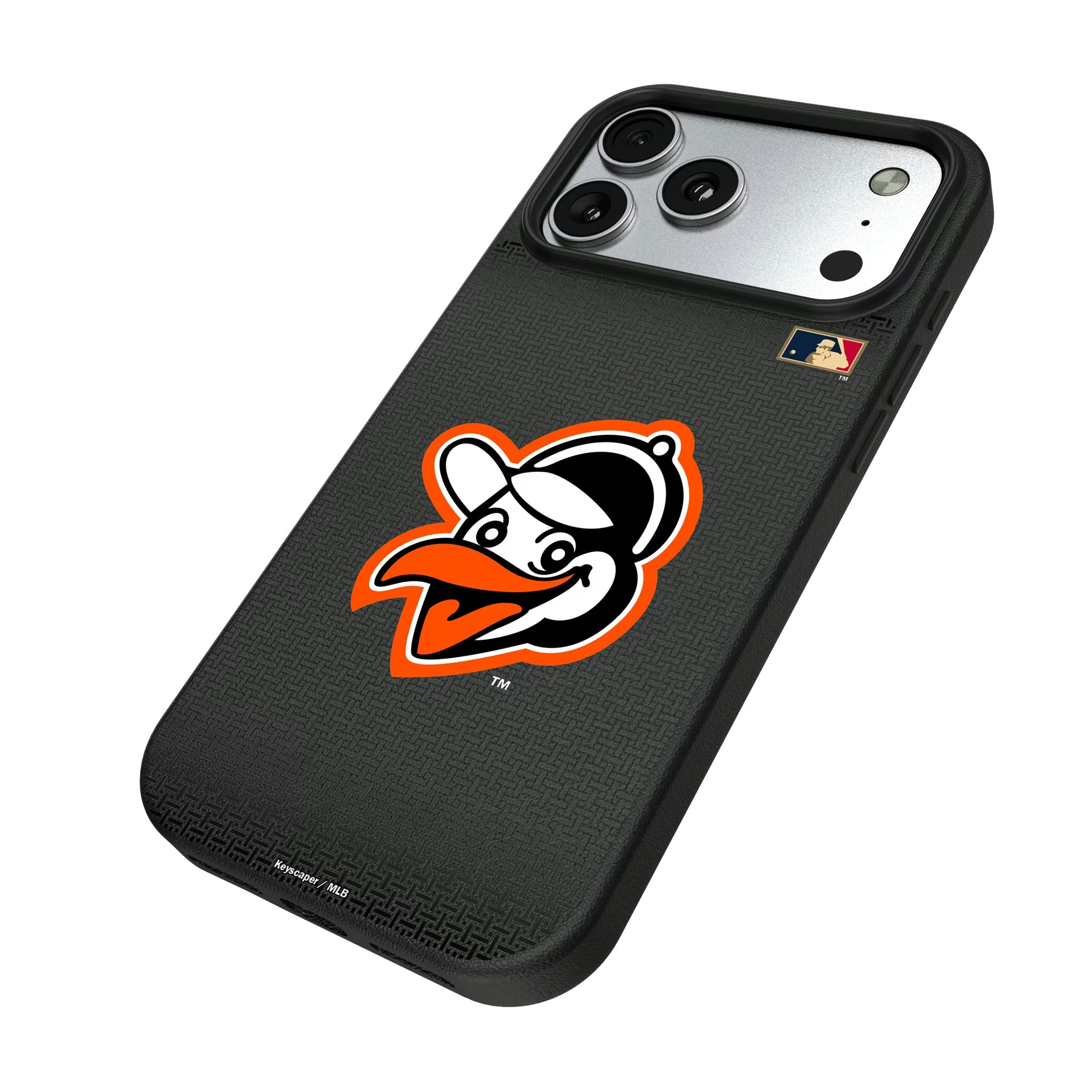 Baltimore Orioles 1955 - Cooperstown Collection Linen iPhone MagSafe Compatible Phone Case for Apple iPhone - Isometric View#Device_iPhone 17 Pro Max