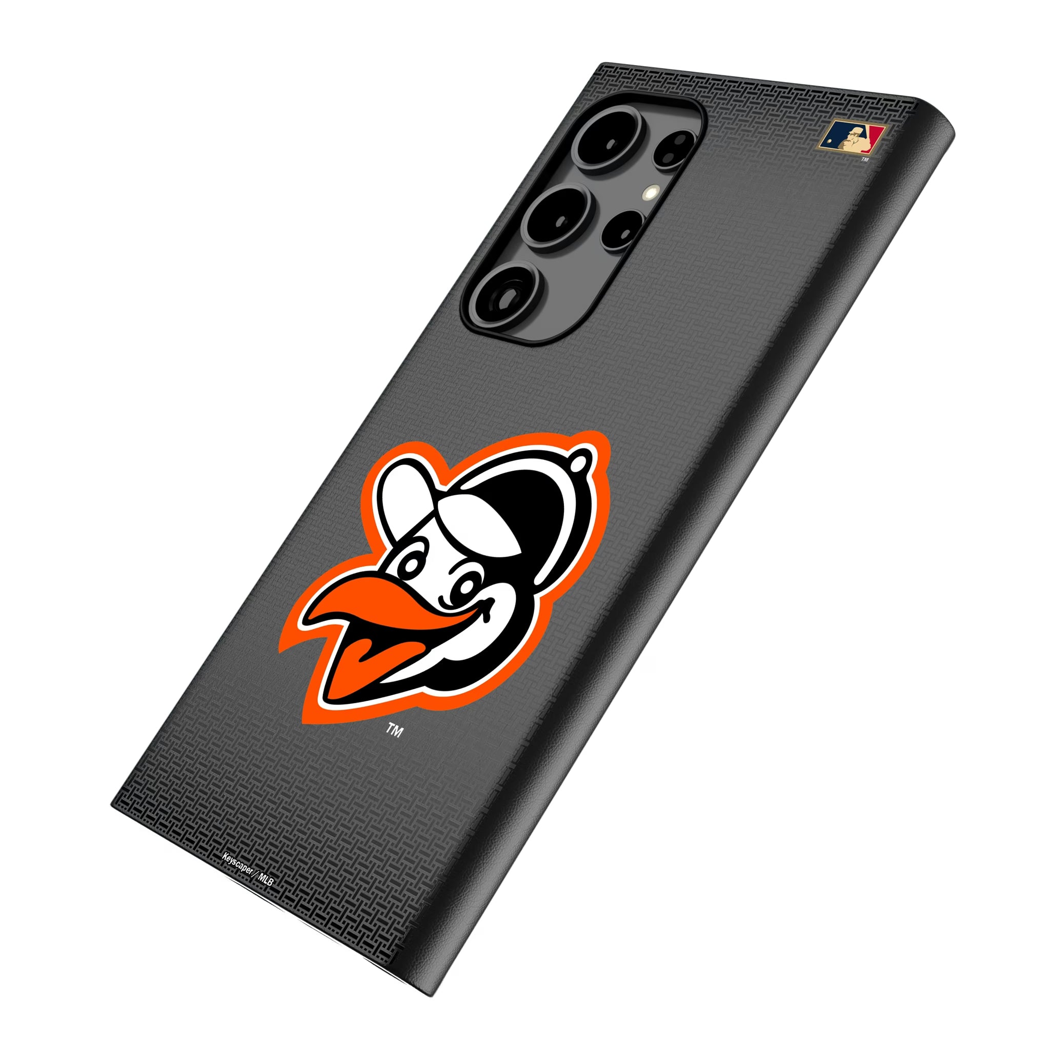 Baltimore Orioles 1955 - Cooperstown Collection Linen Galaxy MagSafe Compatible Phone Case for Samsung Galaxy - Isometric View