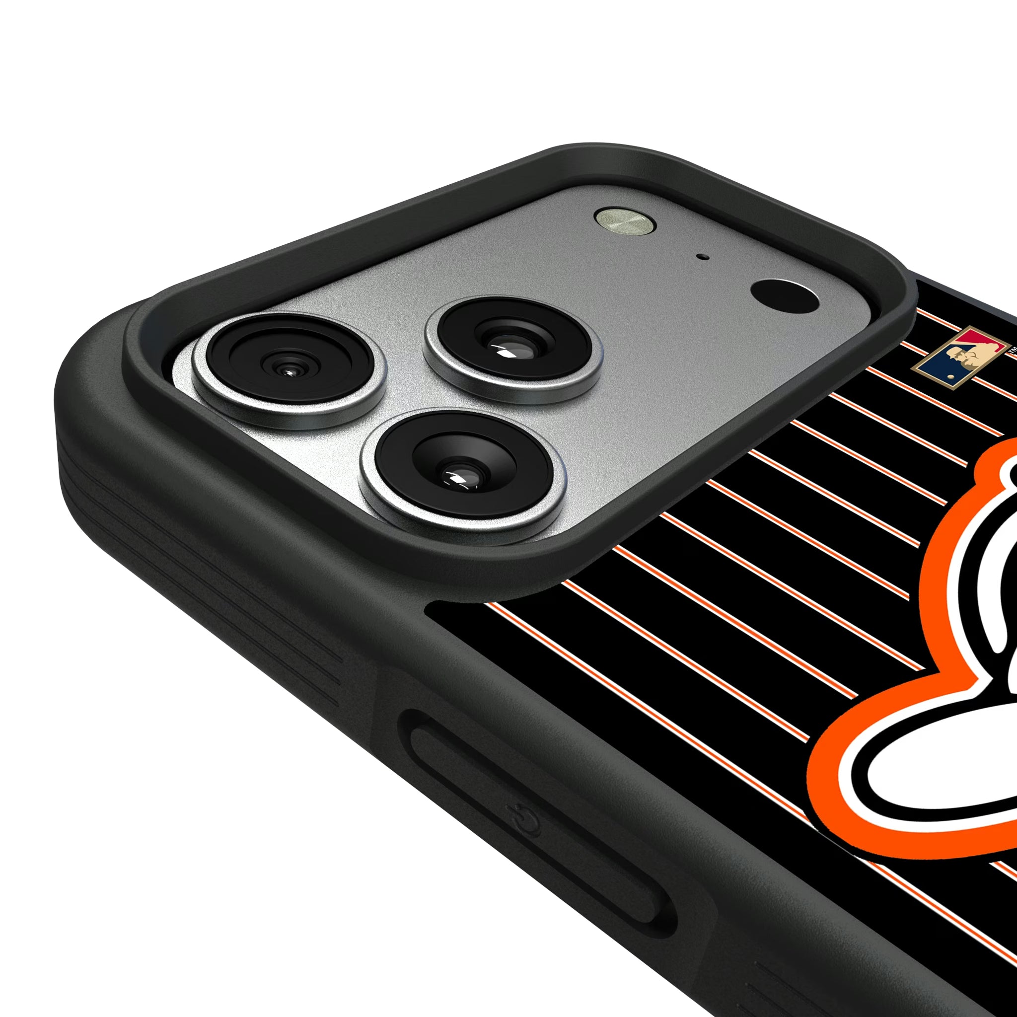 Baltimore Orioles 1955 - Cooperstown Collection Pinstripe iPhone Bump Phone Case for Apple iPhone - Detail#Device_iPhone 17 Pro Max