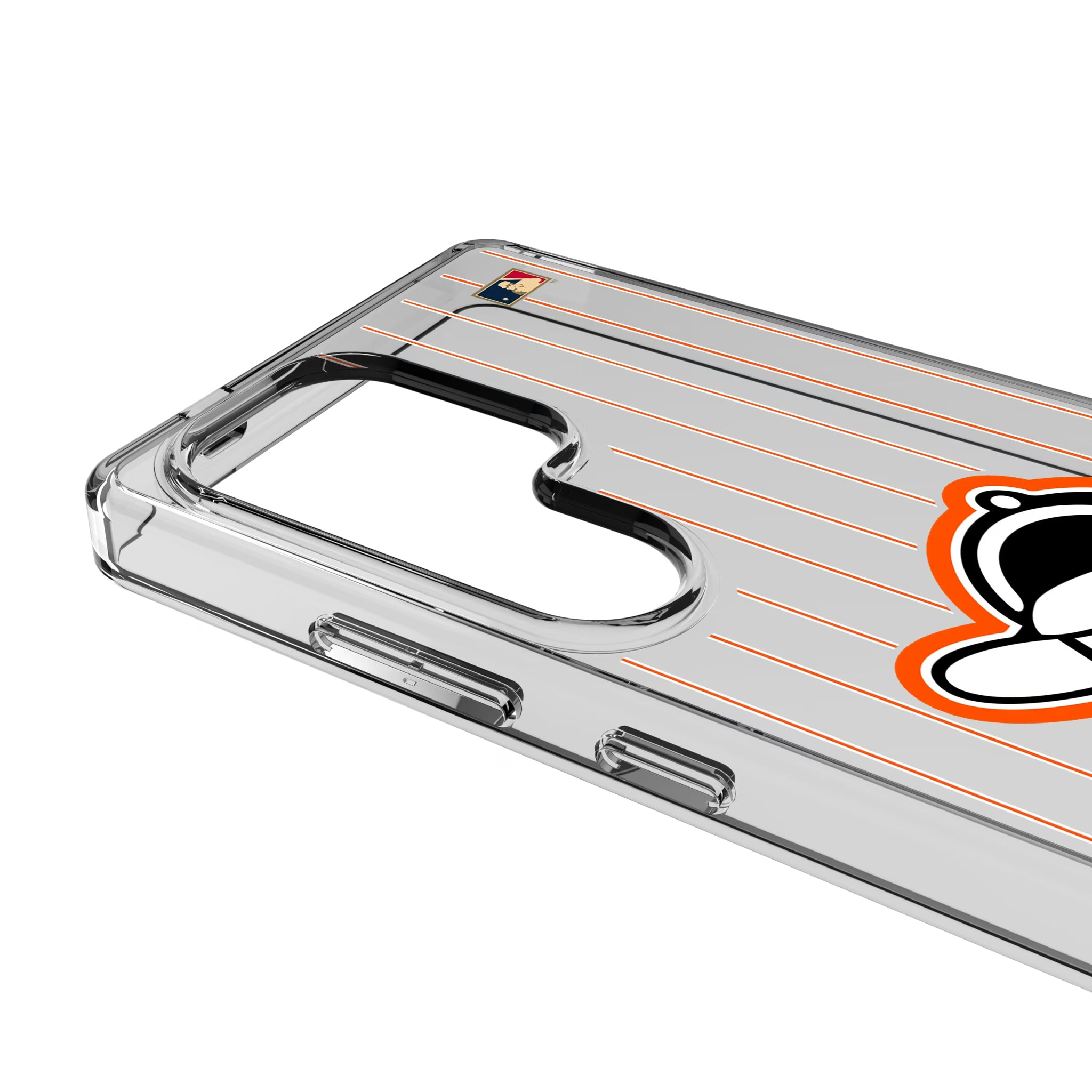 Baltimore Orioles 1955 - Cooperstown Collection Pinstripe Galaxy Clear Phone Case for Samsung Galaxy - Detail