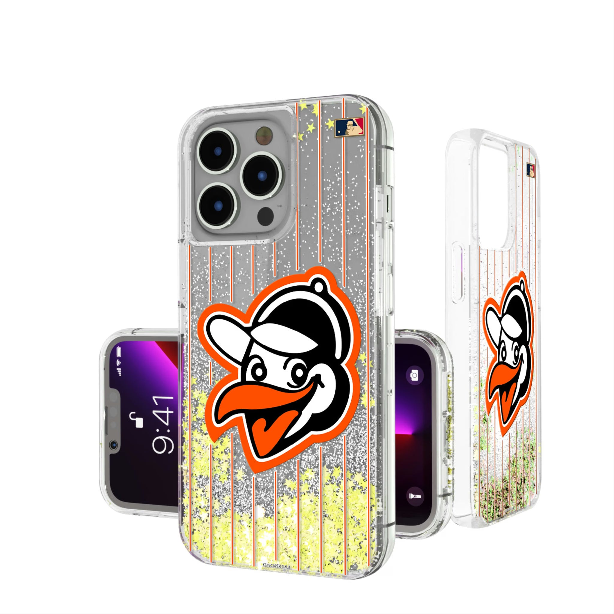 Baltimore Orioles 1955 - Cooperstown Collection Pinstripe iPhone Glitter Phone Case for Apple iPhone
