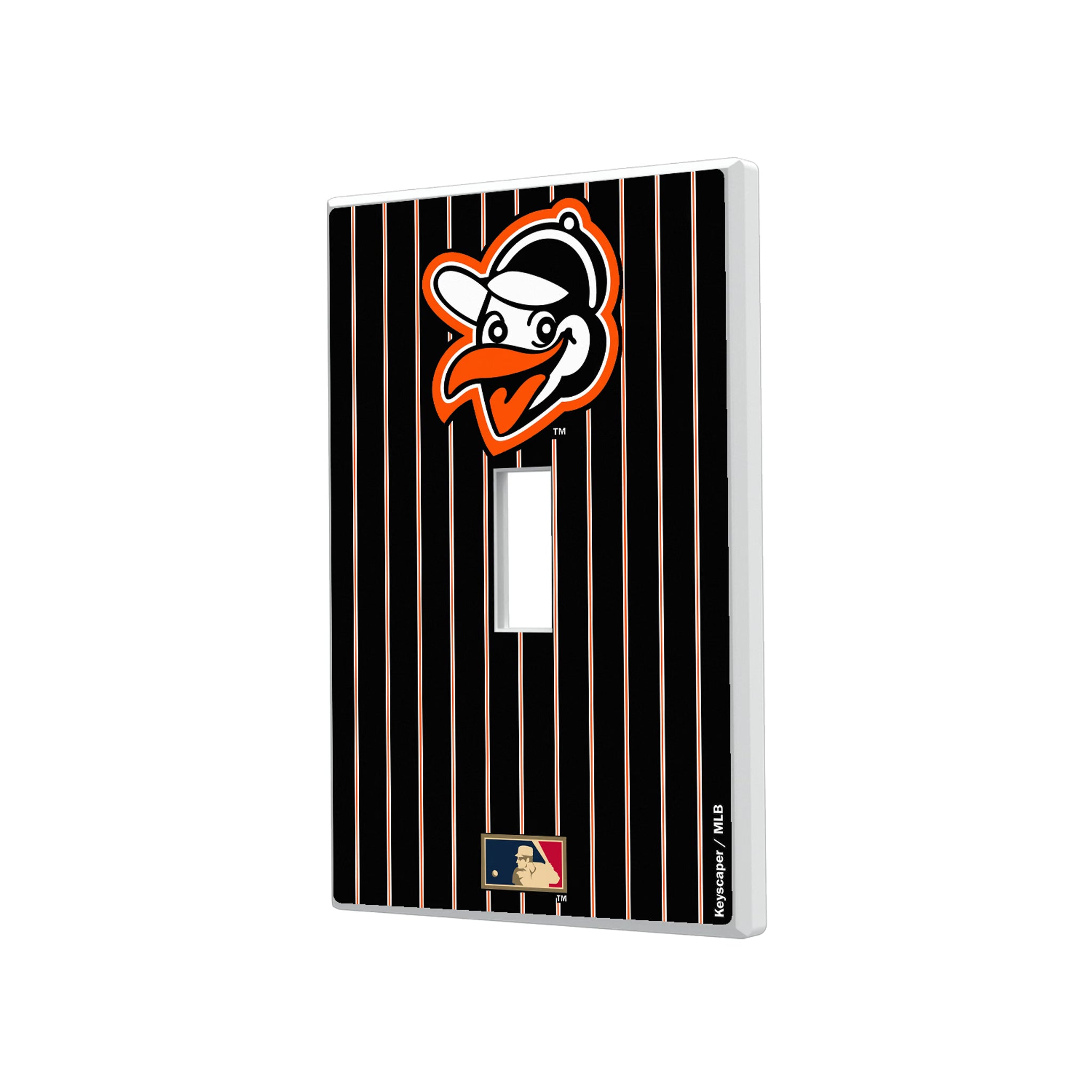 Baltimore Orioles 1955 - Cooperstown Collection Pinstripe Hidden-Screw Light Switch Plate#Style_Single Toggle