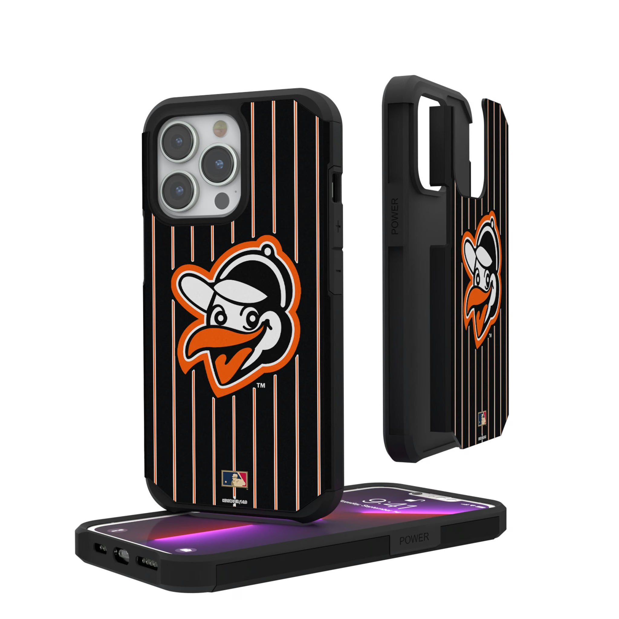 Baltimore Orioles 1955 - Cooperstown Collection Pinstripe iPhone Rugged Phone Case for Apple iPhone