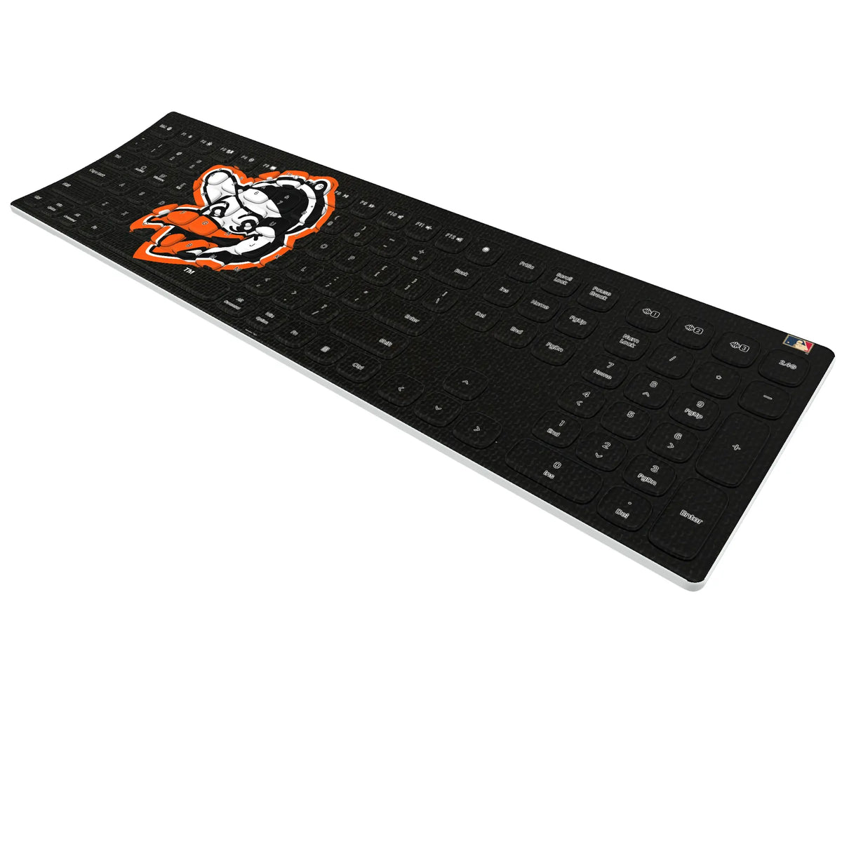 Baltimore Orioles 1955 - Cooperstown Collection Solid KKB605 Curved Wireless Keyboard - Isometric View