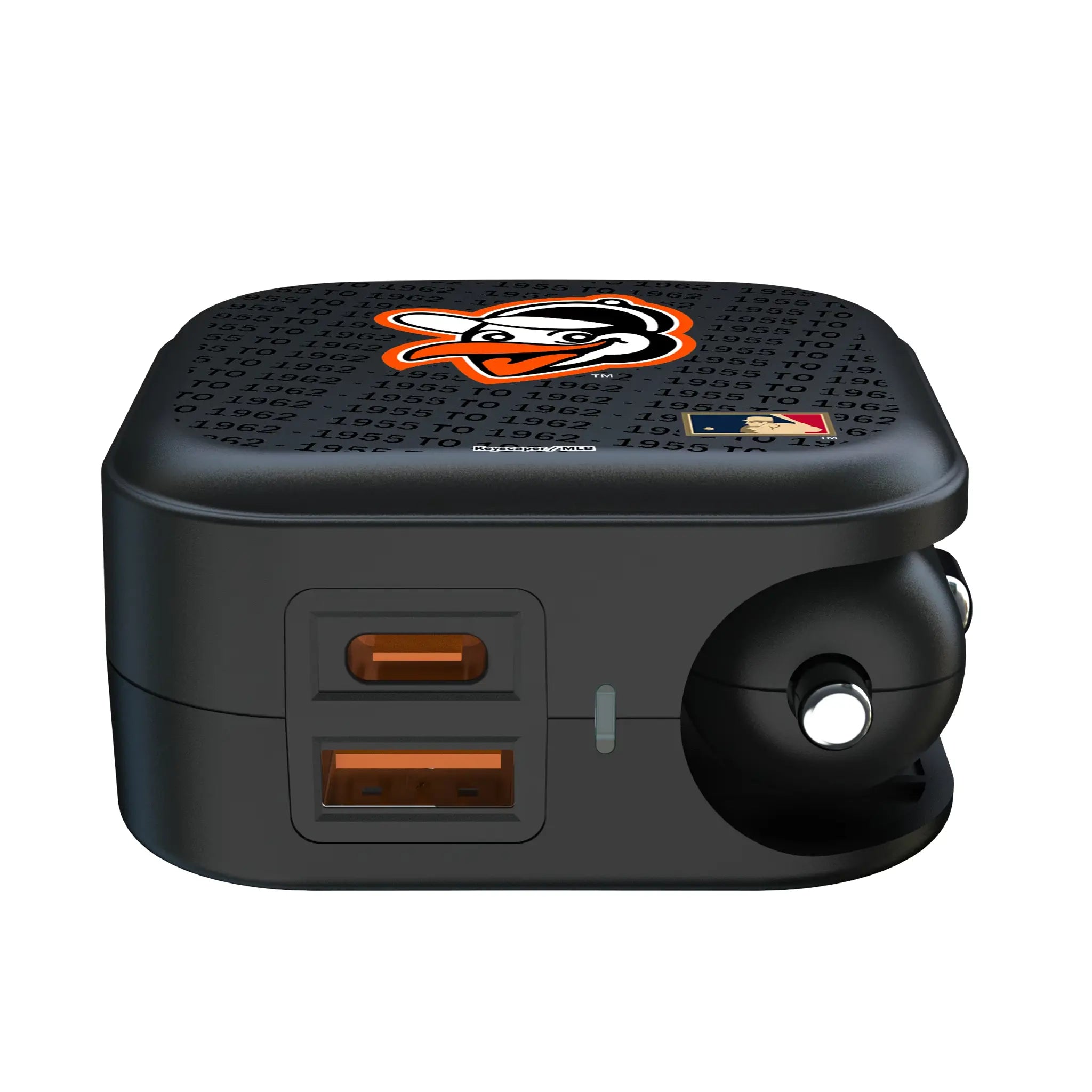 Baltimore Orioles 1955 - Cooperstown Collection Text Backdrop 2 in 1 USB A/C Charger
