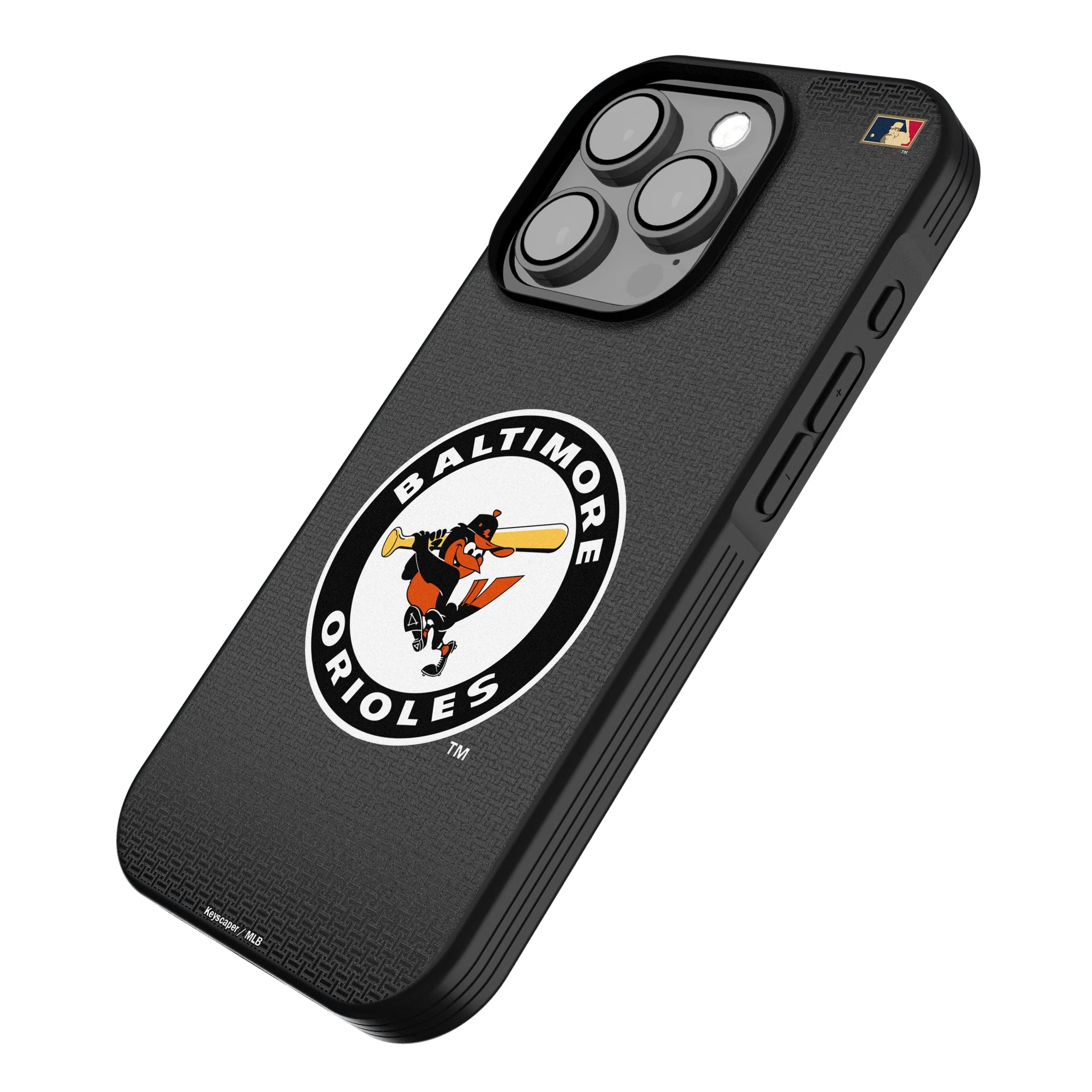 Baltimore Orioles 1966-1969 - Cooperstown Collection Linen iPhone Bump Phone Case for Apple iPhone - Isometric View