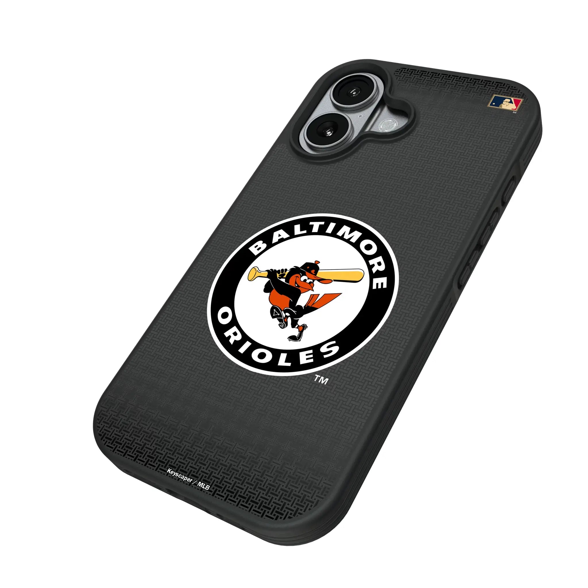 Baltimore Orioles 1966-1969 - Cooperstown Collection Linen iPhone Bump Phone Case for Apple iPhone - Isometric View#Device_iPhone 17