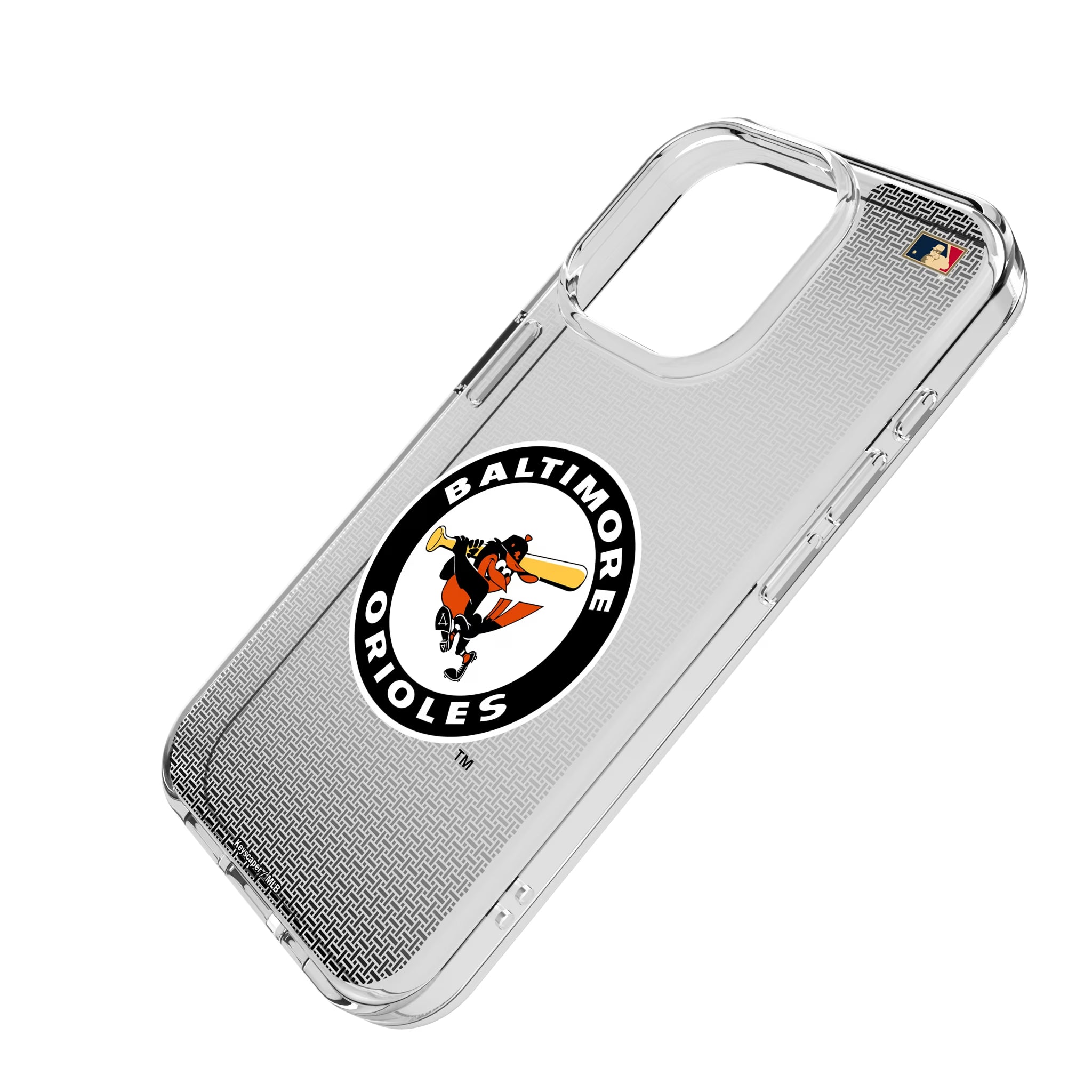 Baltimore Orioles 1966-1969 - Cooperstown Collection Linen iPhone Clear Phone Case for Apple iPhone - Isometric View