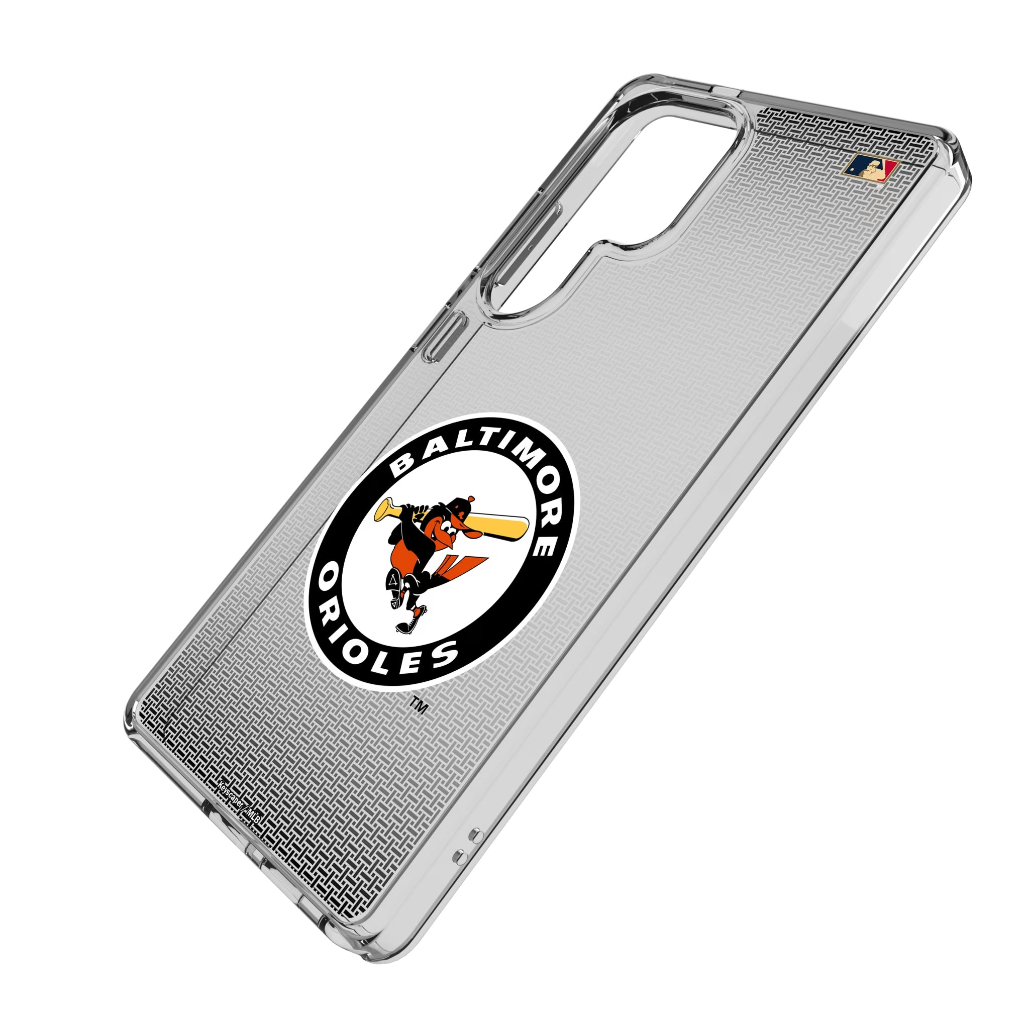 Baltimore Orioles 1966-1969 - Cooperstown Collection Linen Galaxy Clear Phone Case for Samsung Galaxy - Isometric View