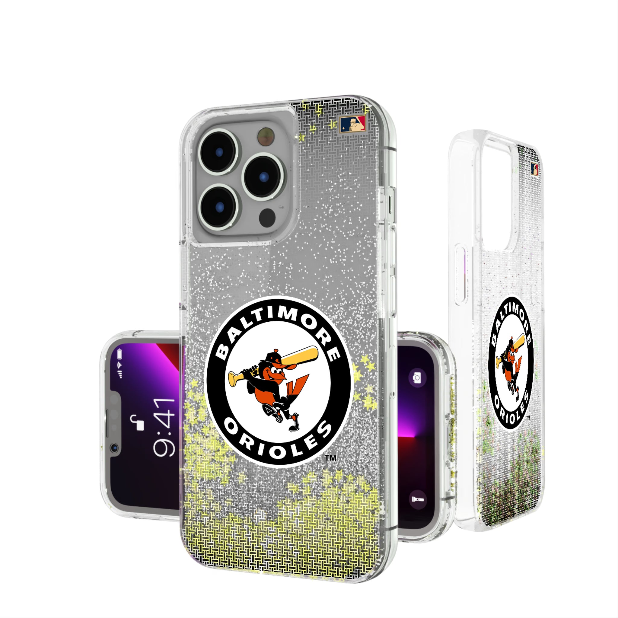 Baltimore Orioles 1966-1969 - Cooperstown Collection Linen iPhone Glitter Phone Case for Apple iPhone