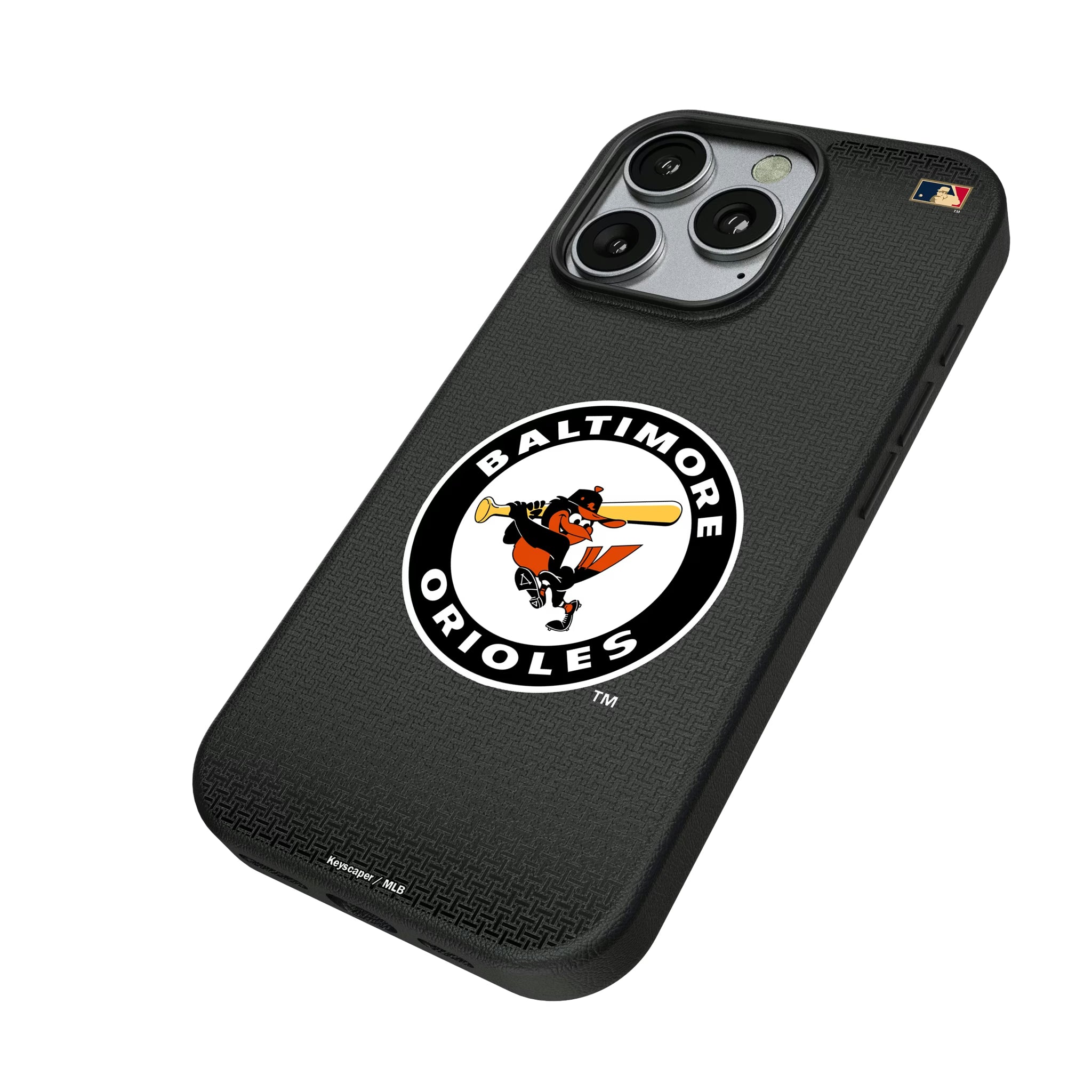 Baltimore Orioles 1966-1969 - Cooperstown Collection Linen iPhone MagSafe Compatible Phone Case for Apple iPhone - Isometric View
