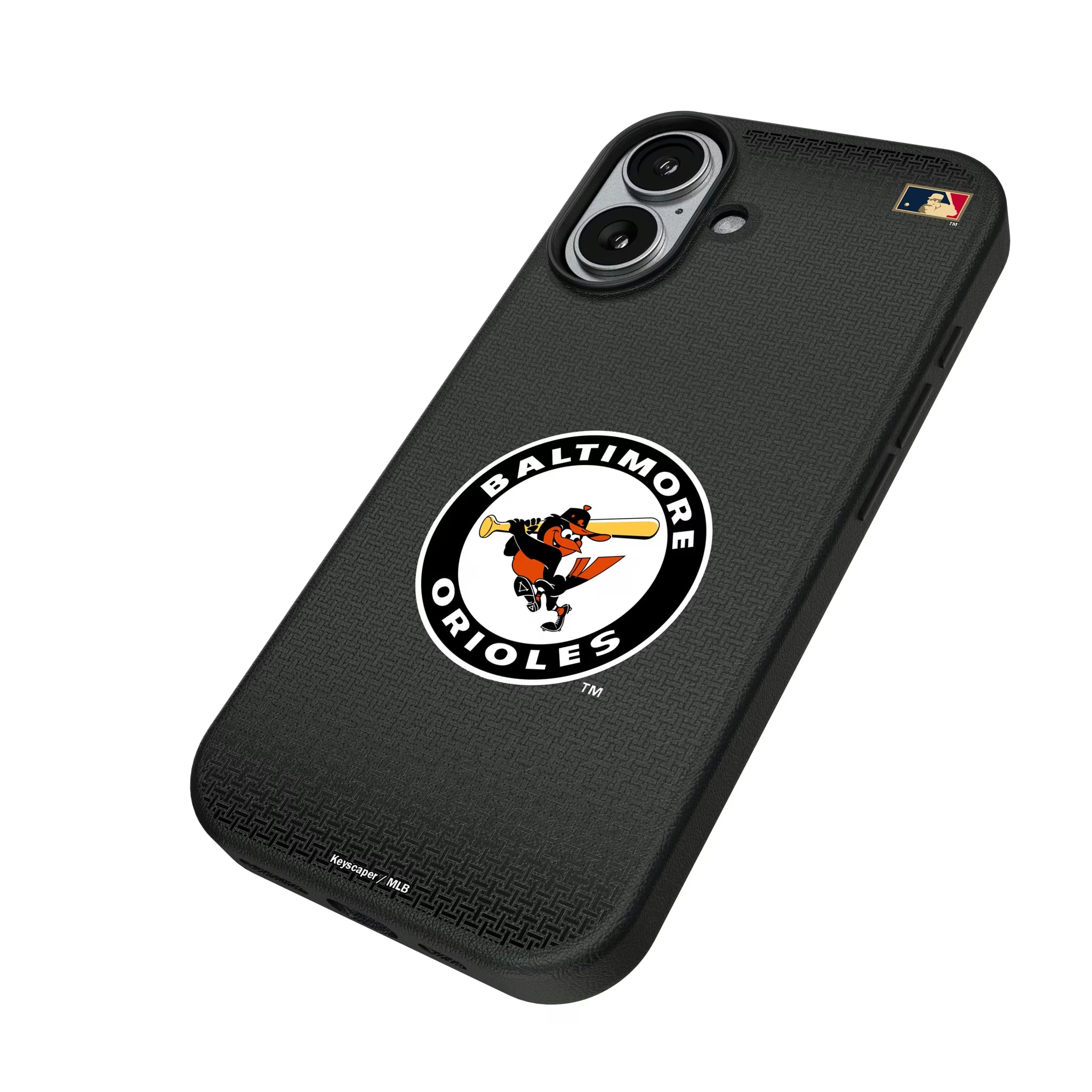 Baltimore Orioles 1966-1969 - Cooperstown Collection Linen iPhone MagSafe Compatible Phone Case for Apple iPhone - Isometric View#Device_iPhone 17