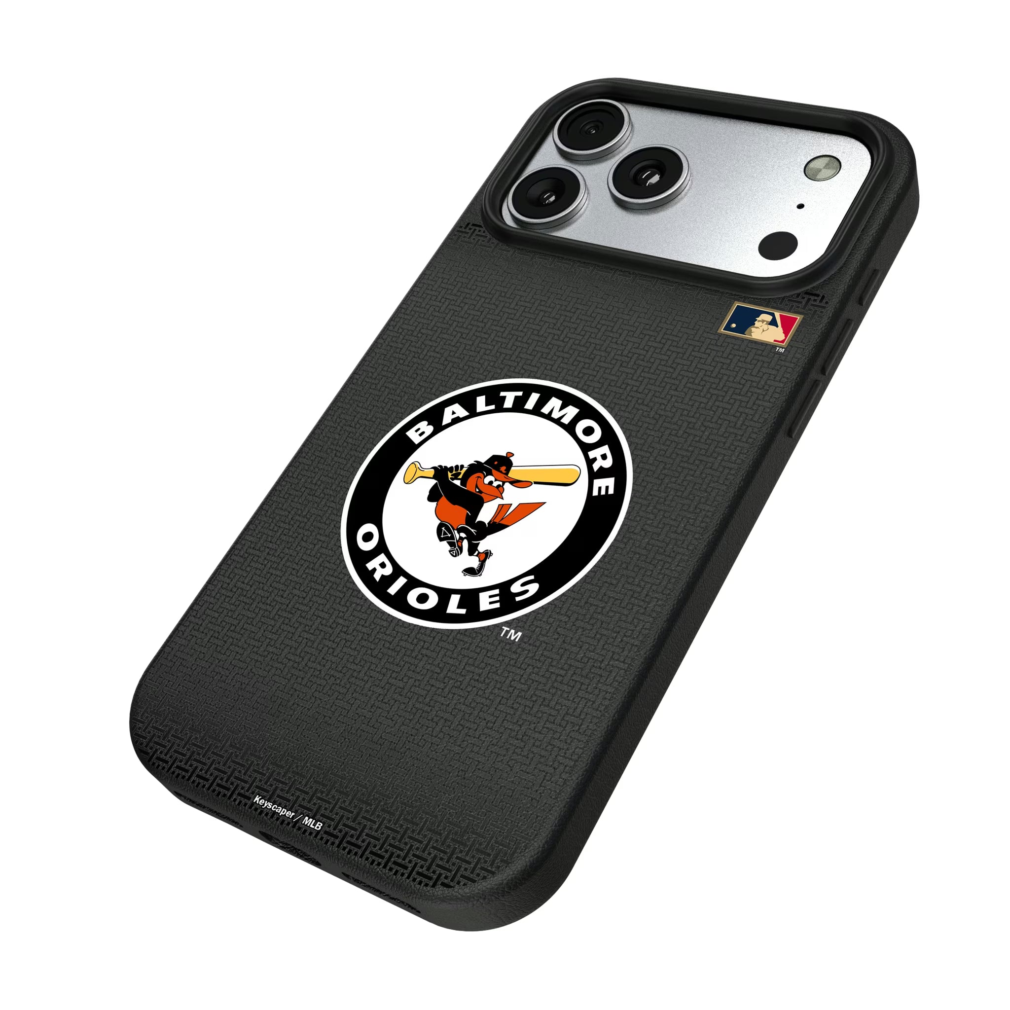 Baltimore Orioles 1966-1969 - Cooperstown Collection Linen iPhone MagSafe Compatible Phone Case for Apple iPhone - Isometric View#Device_iPhone 17 Pro Max