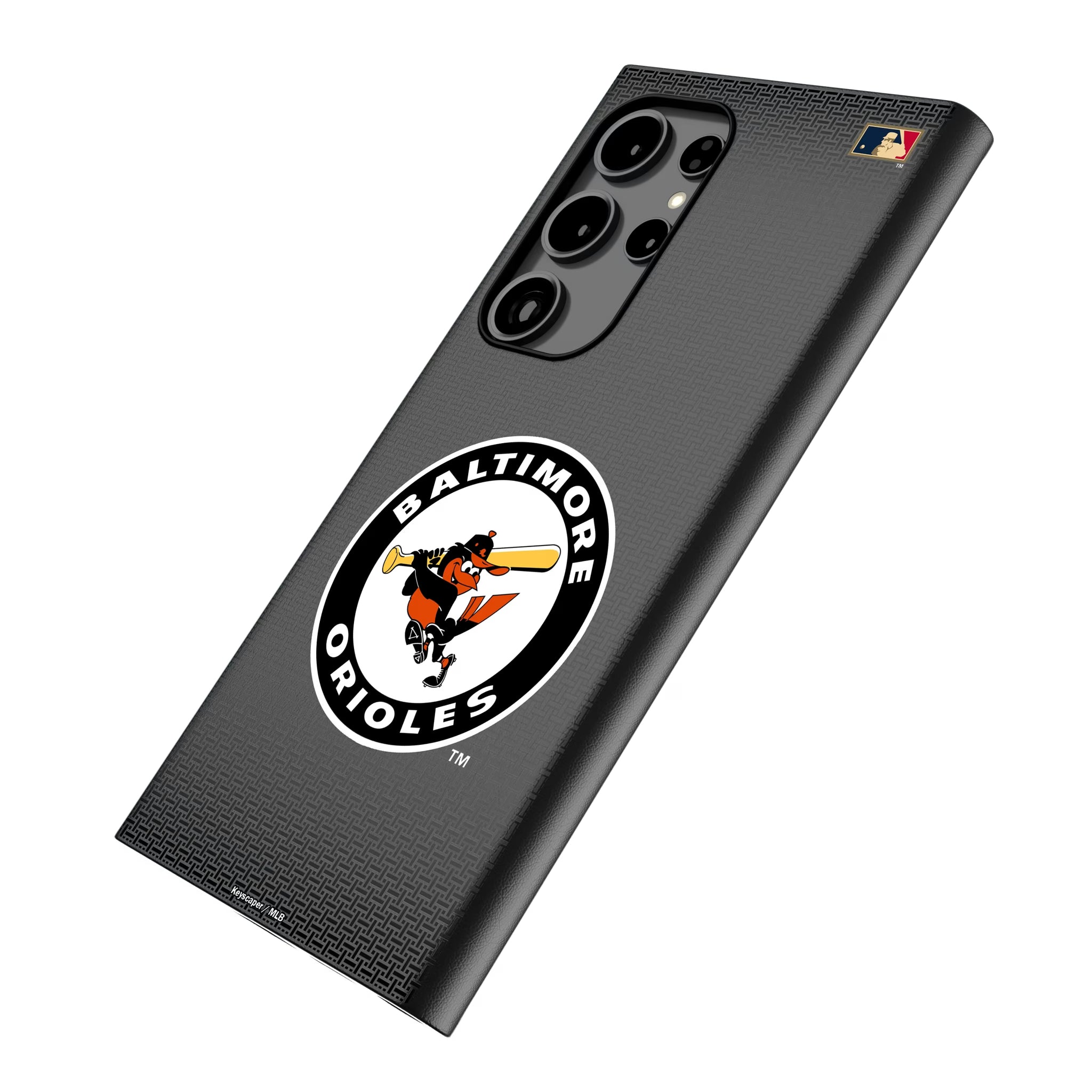 Baltimore Orioles 1966-1969 - Cooperstown Collection Linen Galaxy MagSafe Compatible Phone Case for Samsung Galaxy - Isometric View