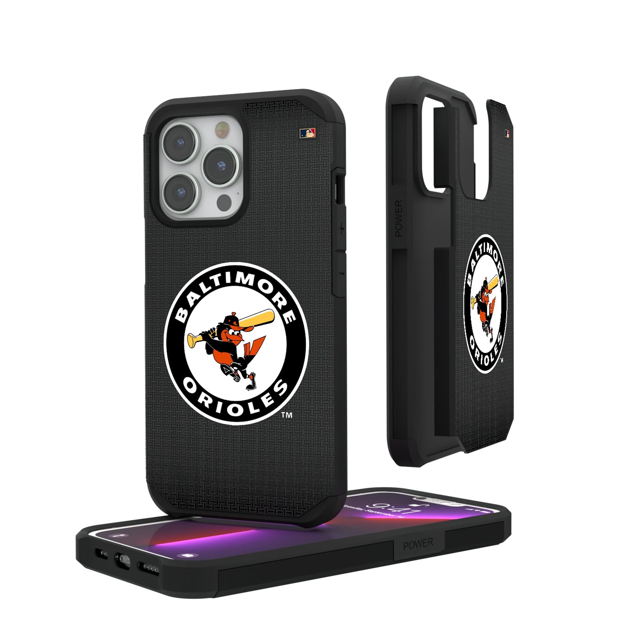 Baltimore Orioles 1966-1969 - Cooperstown Collection Linen iPhone Rugged Phone Case for Apple iPhone#Device_iPhone 13 Pro