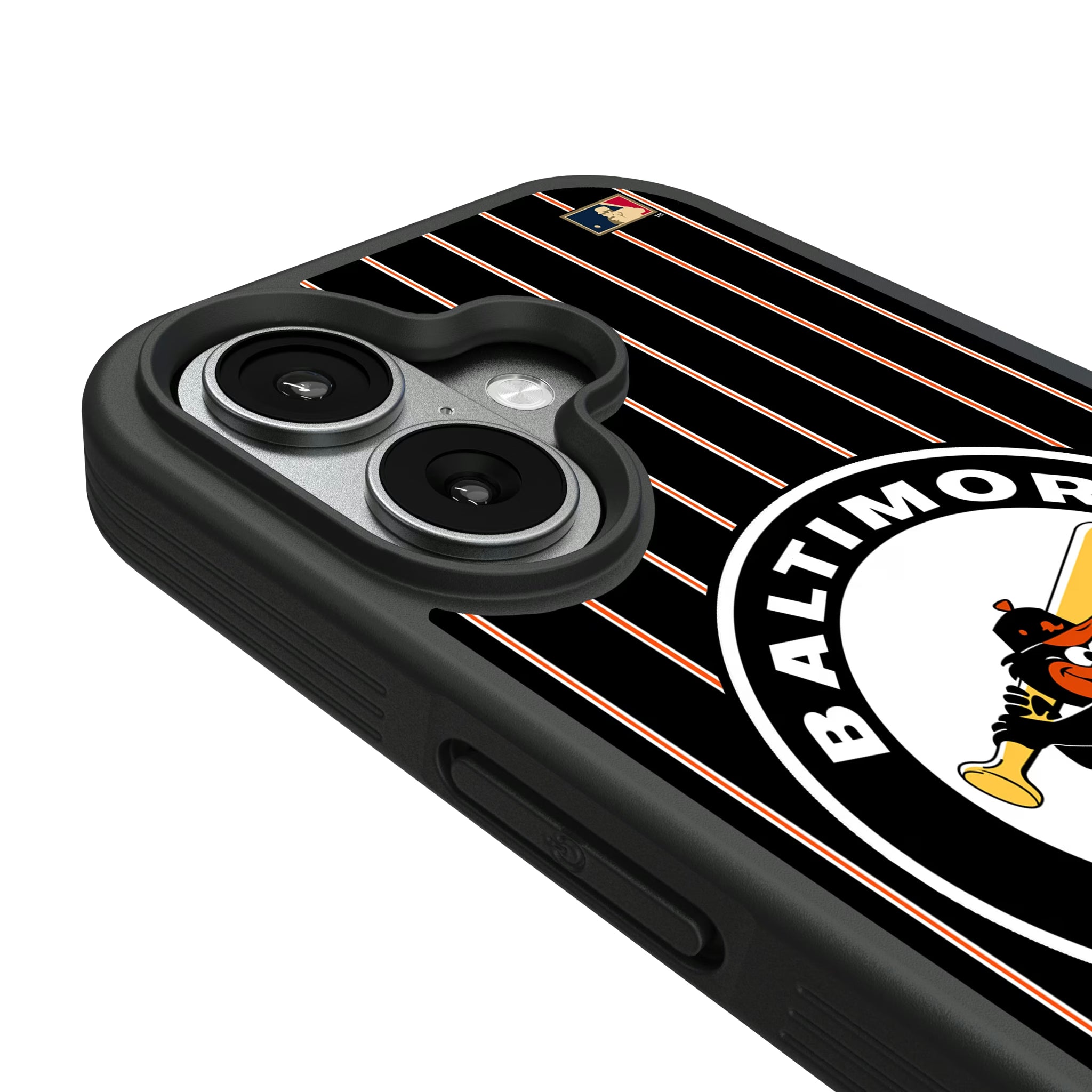 Baltimore Orioles 1966-1969 - Cooperstown Collection Pinstripe iPhone Bump Phone Case for Apple iPhone - Detail#Device_iPhone 17