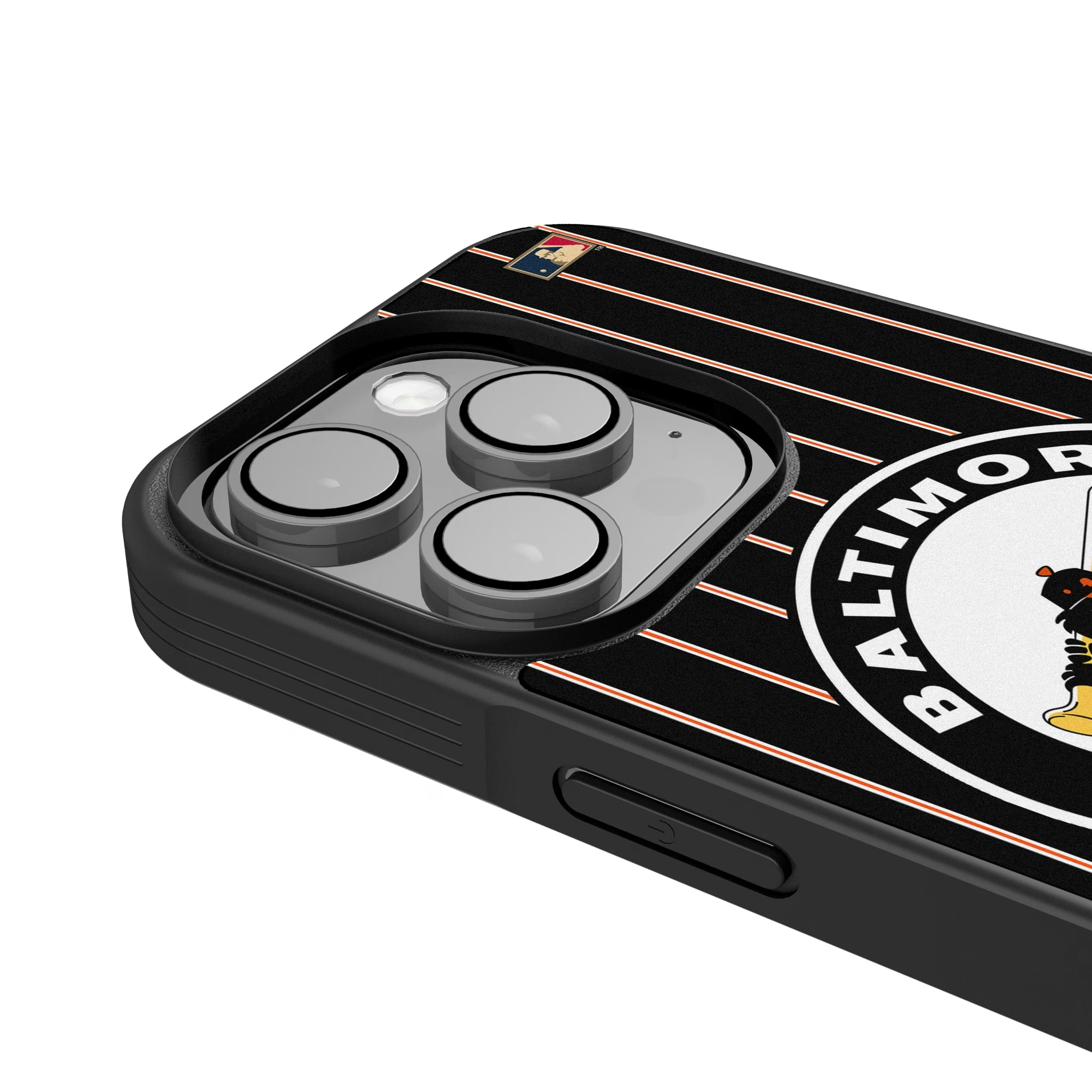 Baltimore Orioles 1966-1969 - Cooperstown Collection Pinstripe iPhone Bump Phone Case for Apple iPhone - Detail