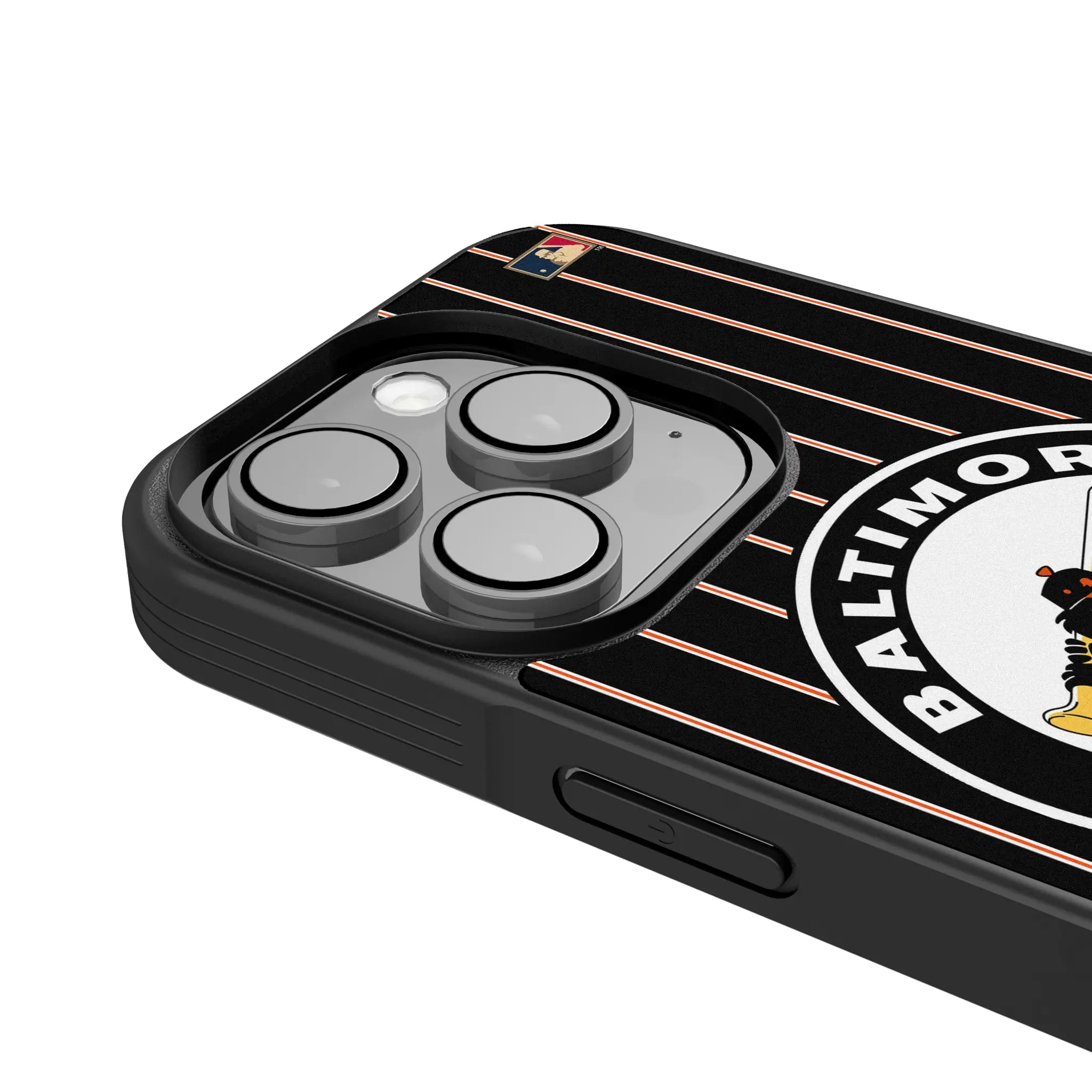 Baltimore Orioles 1966-1969 - Cooperstown Collection Pinstripe iPhone Bump Phone Case for Apple iPhone - Detail