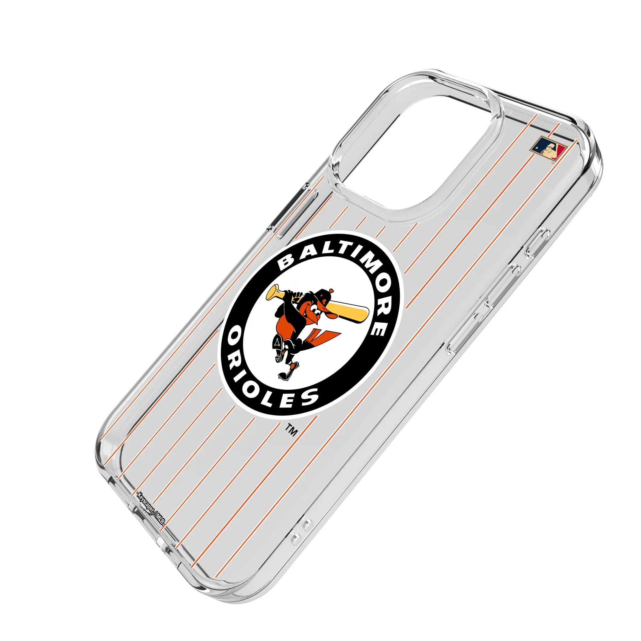 Baltimore Orioles 1966-1969 - Cooperstown Collection Pinstripe iPhone Clear Phone Case for Apple iPhone - Isometric View
