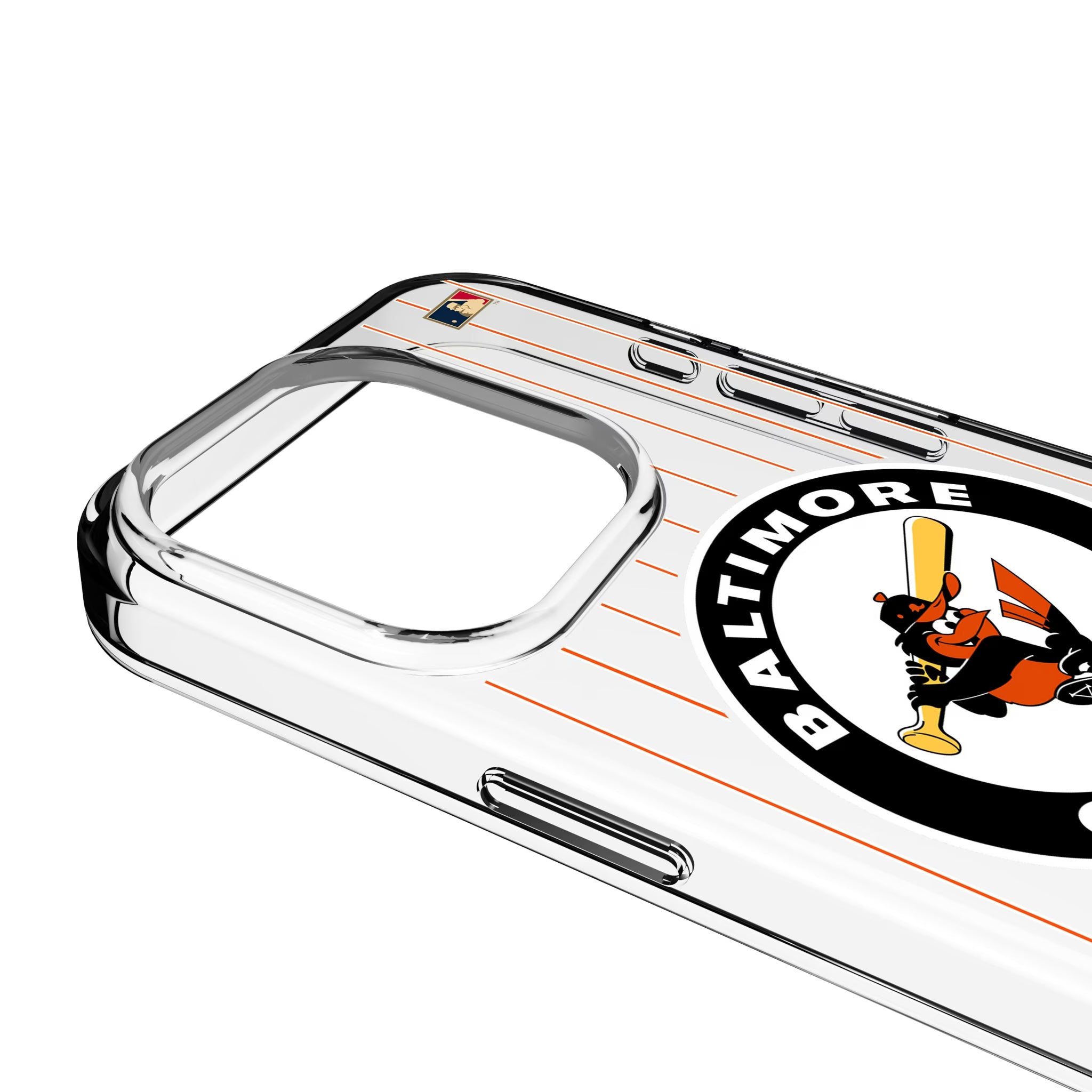 Baltimore Orioles 1966-1969 - Cooperstown Collection Pinstripe iPhone Clear Phone Case for Apple iPhone - Detail