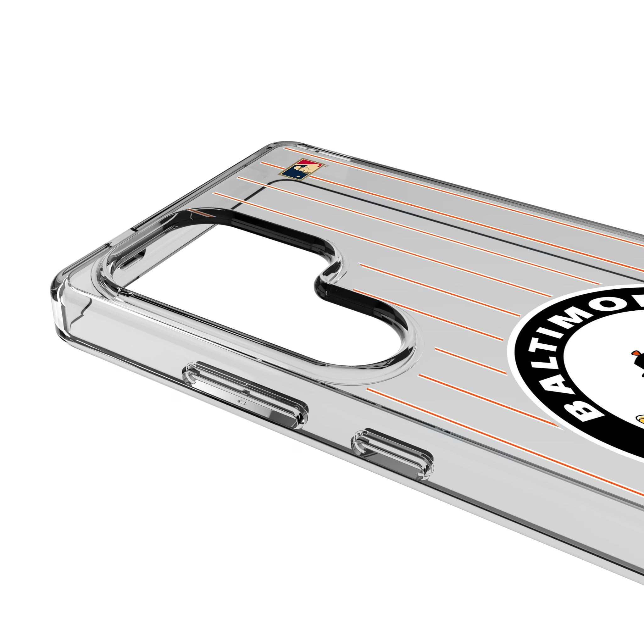 Baltimore Orioles 1966-1969 - Cooperstown Collection Pinstripe Galaxy Clear Phone Case for Samsung Galaxy - Detail